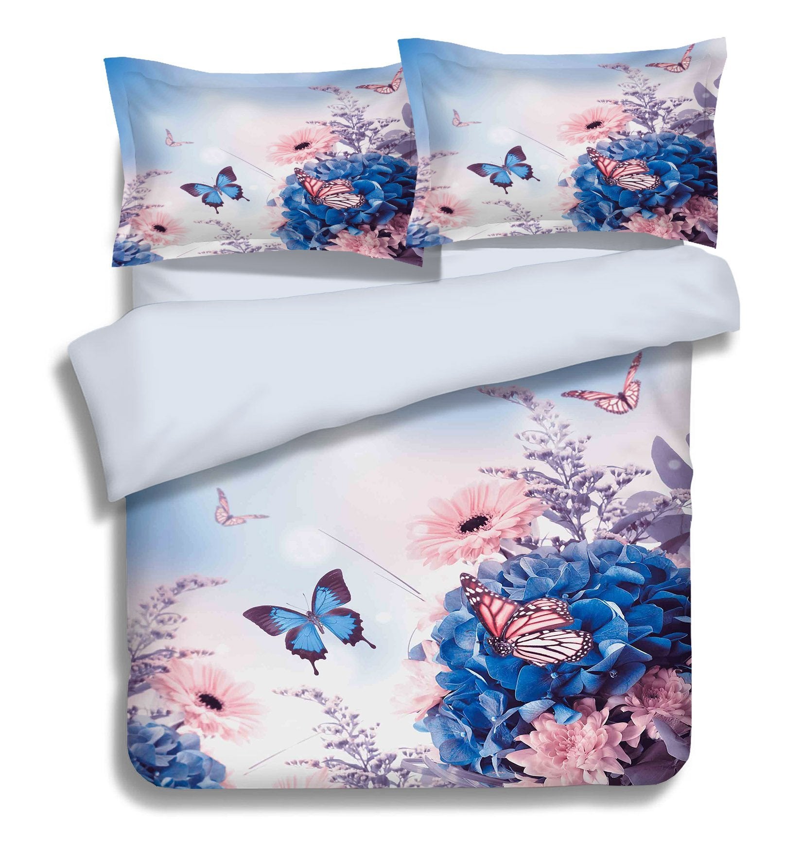 3D Flowers Butterflies 347 Bed Pillowcases Quilt Wallpaper AJ Wallpaper