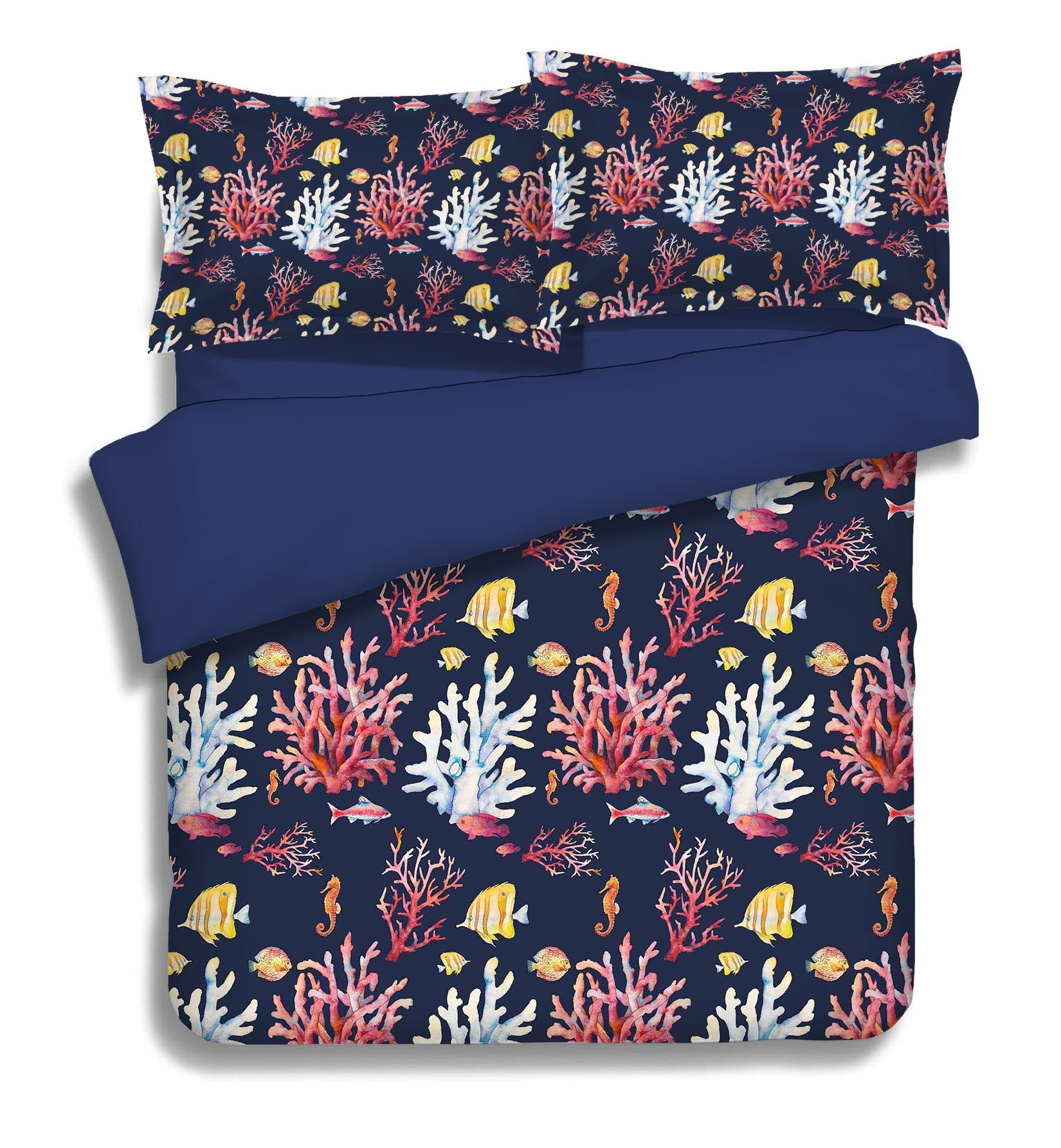 3D Corals And Fishes Pattern 322 Bed Pillowcases Quilt Wallpaper AJ Wallpaper