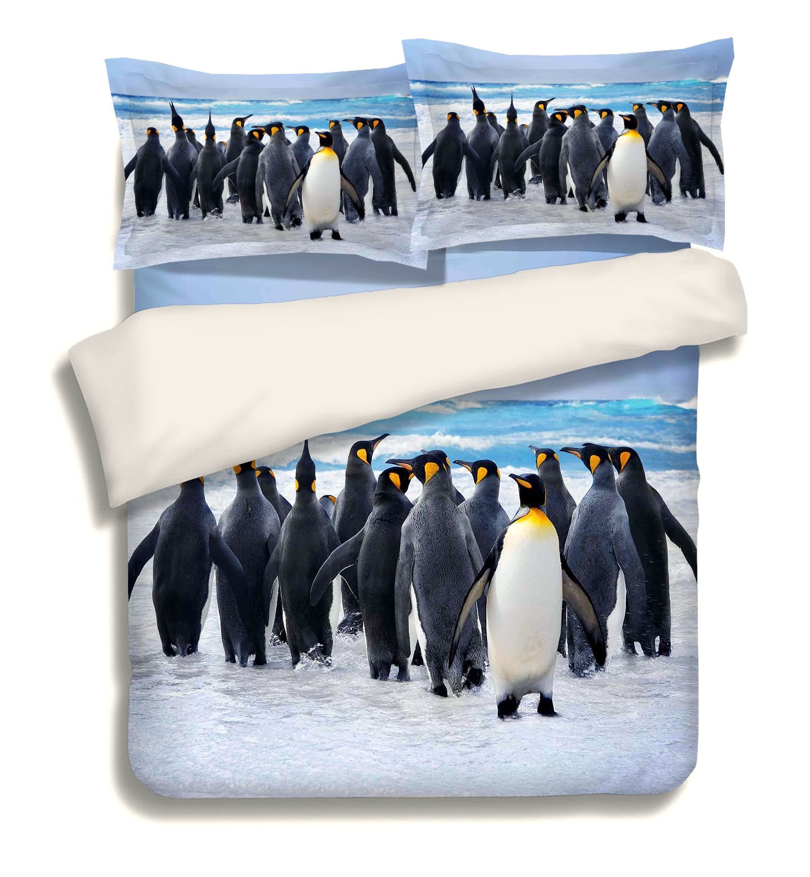 3D Sea Penguins 114 Bed Pillowcases Quilt Wallpaper AJ Wallpaper