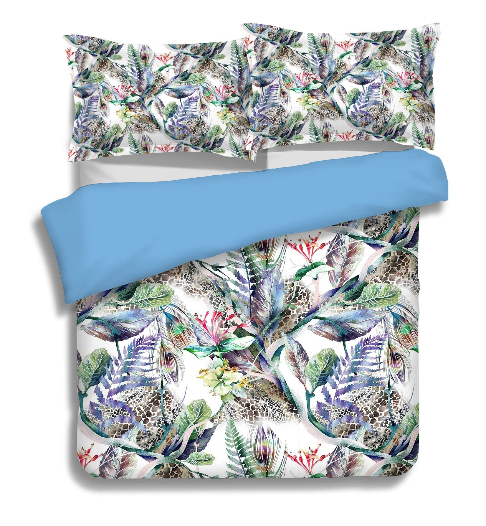 3D Feather Plant 039 Bed Pillowcases Quilt Wallpaper AJ Wallpaper