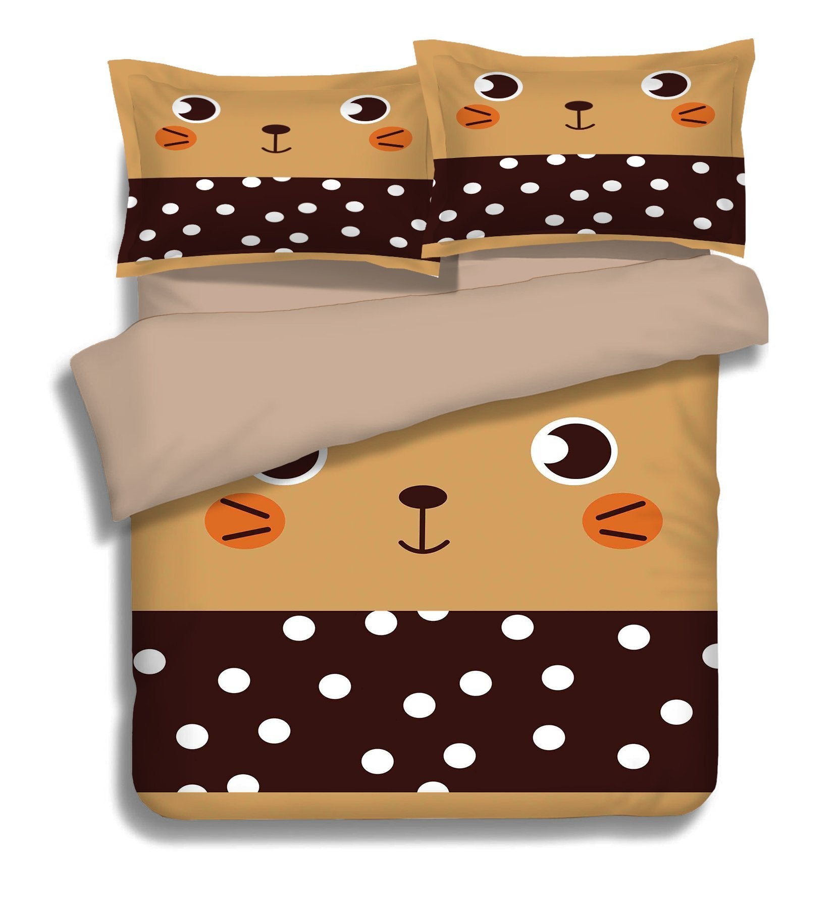 3D Big Face Bear 044 Bed Pillowcases Quilt Wallpaper AJ Wallpaper