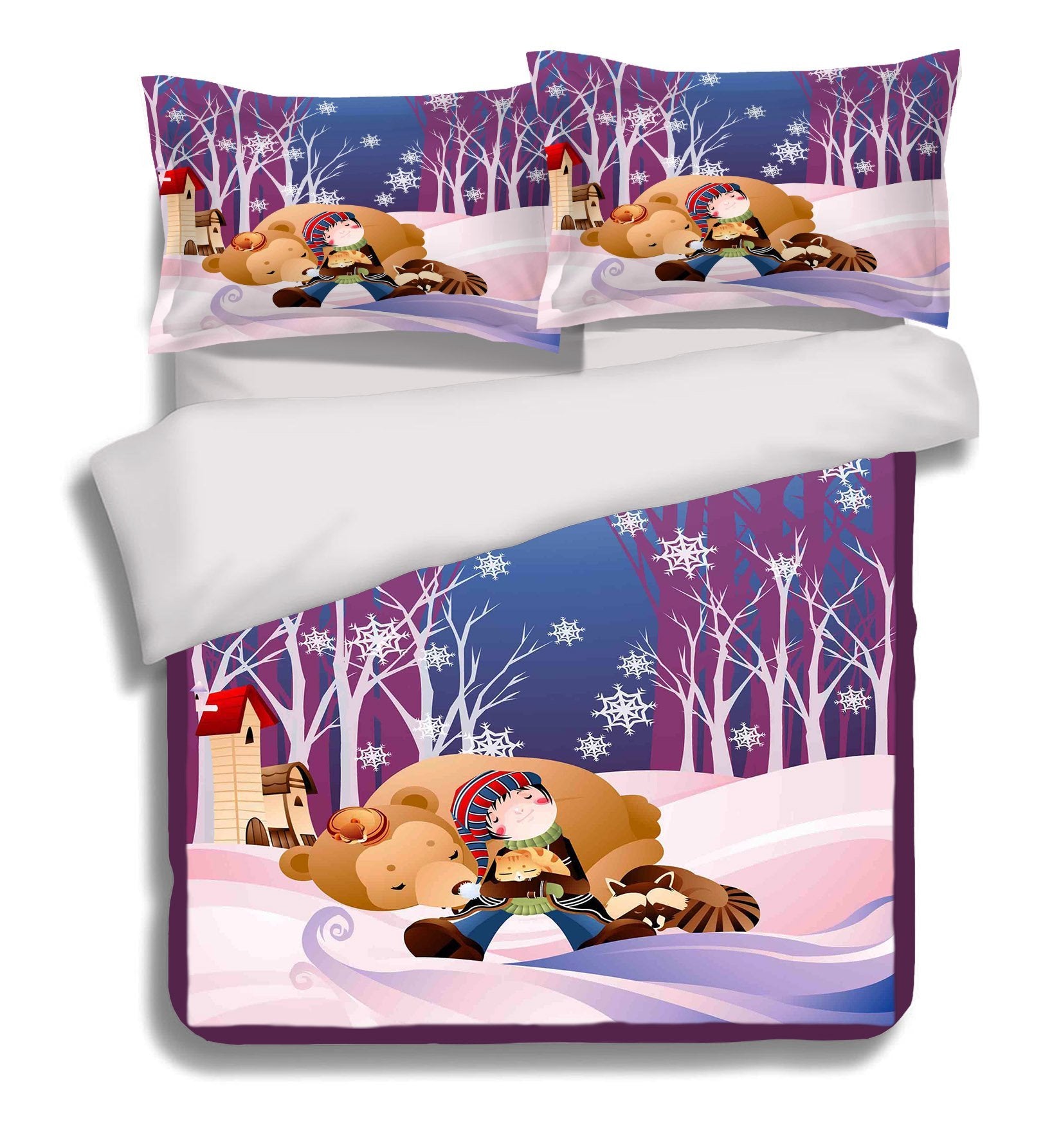 3D Harmonious Bear 137 Bed Pillowcases Quilt Wallpaper AJ Wallpaper