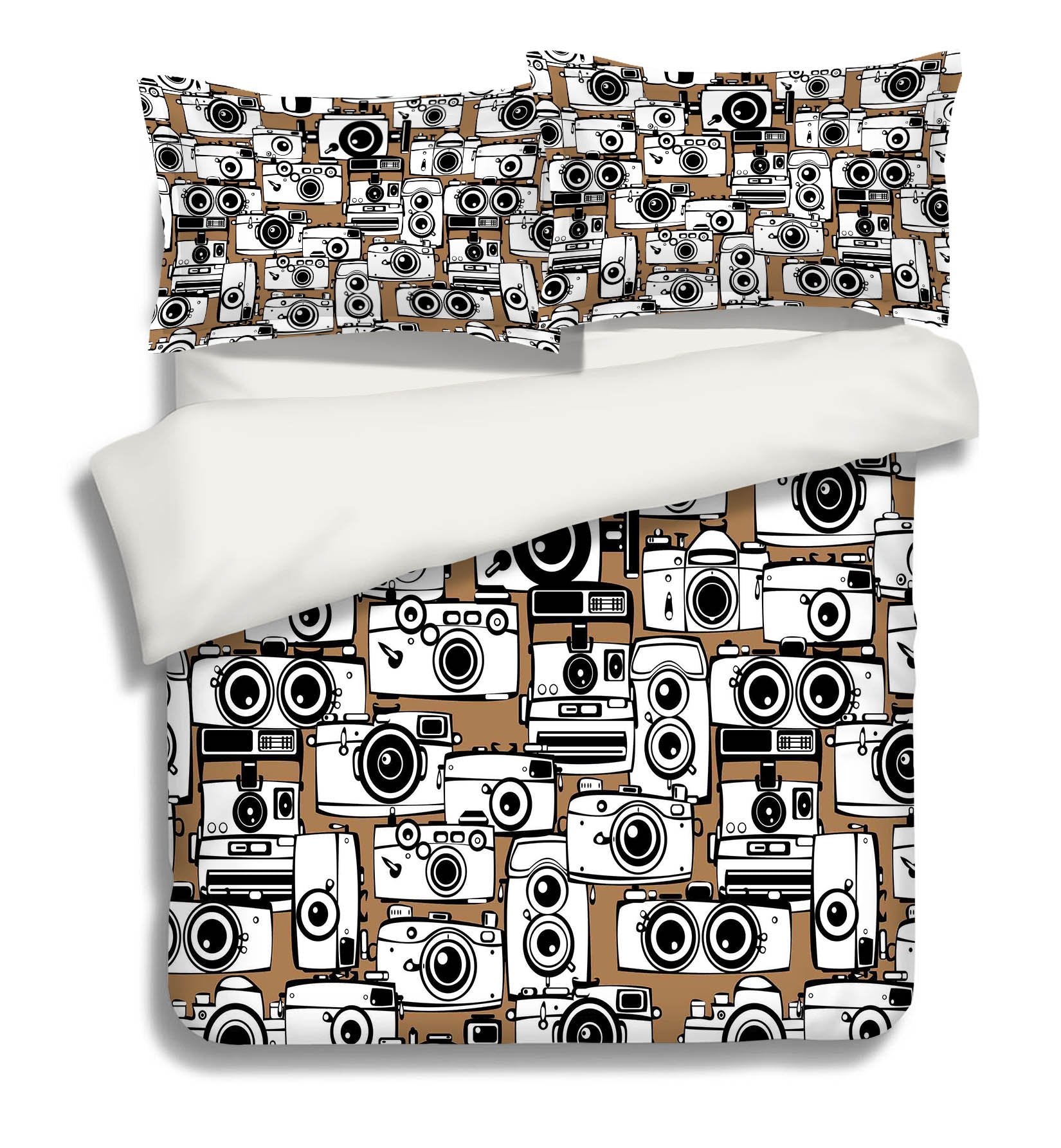 3D Camera Pattern 221 Bed Pillowcases Quilt Wallpaper AJ Wallpaper