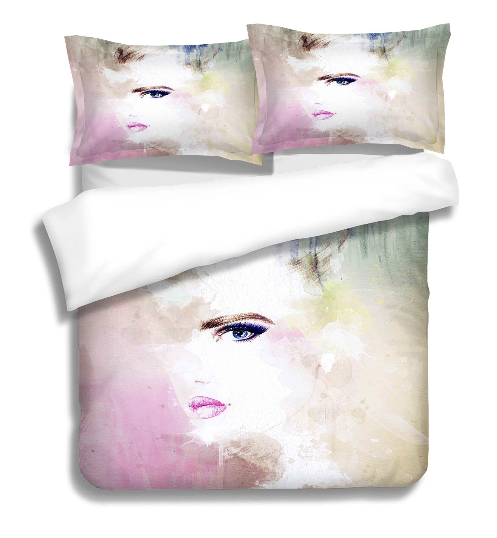3D Beautiful Eyes 029 Bed Pillowcases Quilt Wallpaper AJ Wallpaper