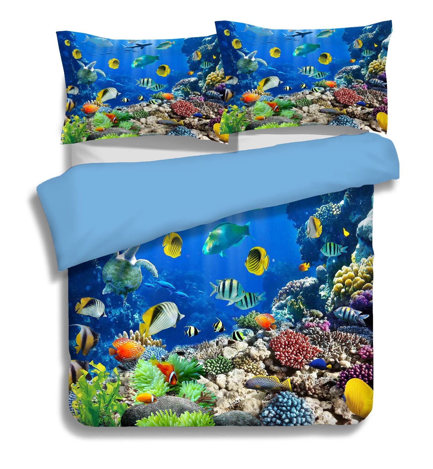 3D Coral Fish School 156 Bed Pillowcases Quilt Wallpaper AJ Wallpaper