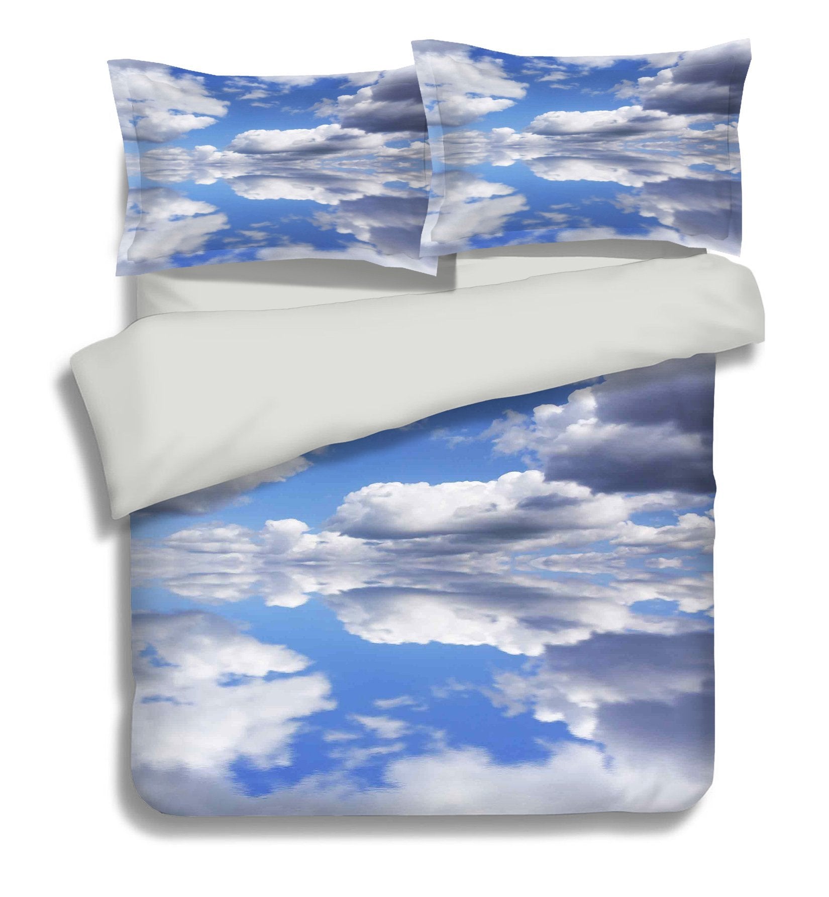 3D Blue Sky White Clouds 169 Bed Pillowcases Quilt Wallpaper AJ Wallpaper
