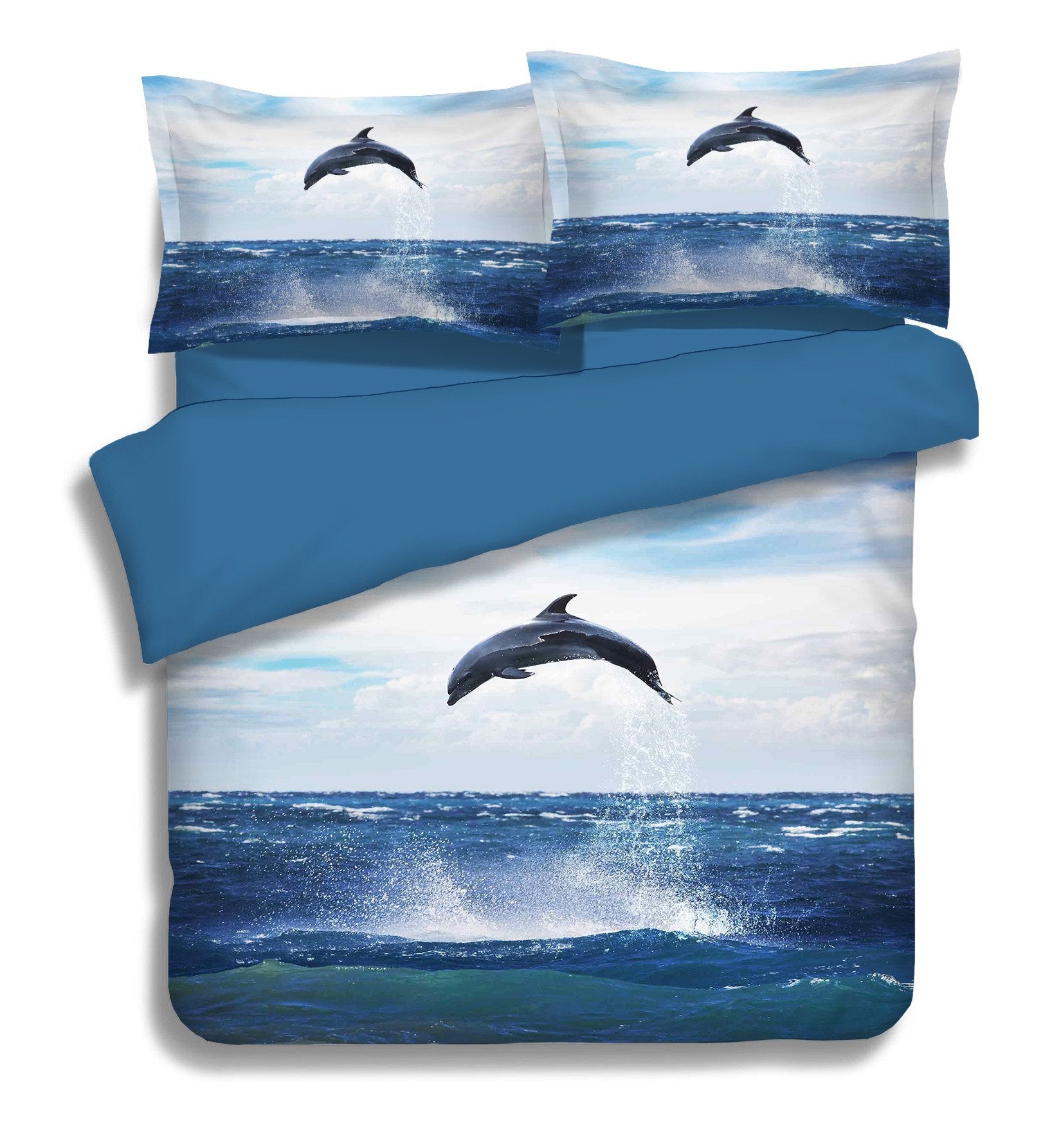 3D Sea Jumping Dolphin 283 Bed Pillowcases Quilt Wallpaper AJ Wallpaper