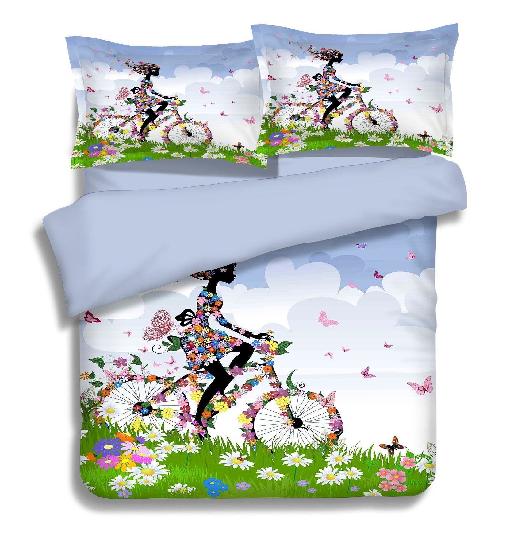 3D Flowers Girl 156 Bed Pillowcases Quilt Wallpaper AJ Wallpaper