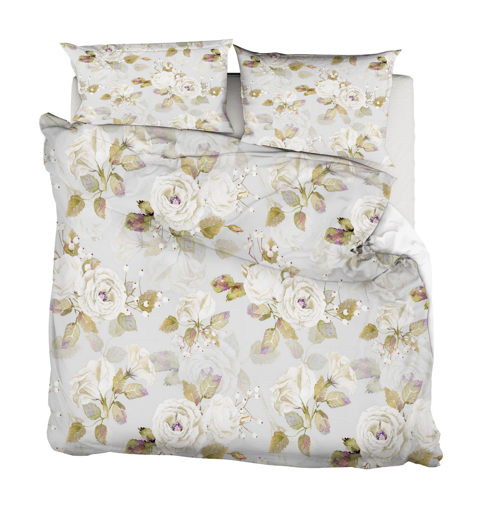 3D Flower Leaves 038 Bed Pillowcases Quilt Wallpaper AJ Wallpaper