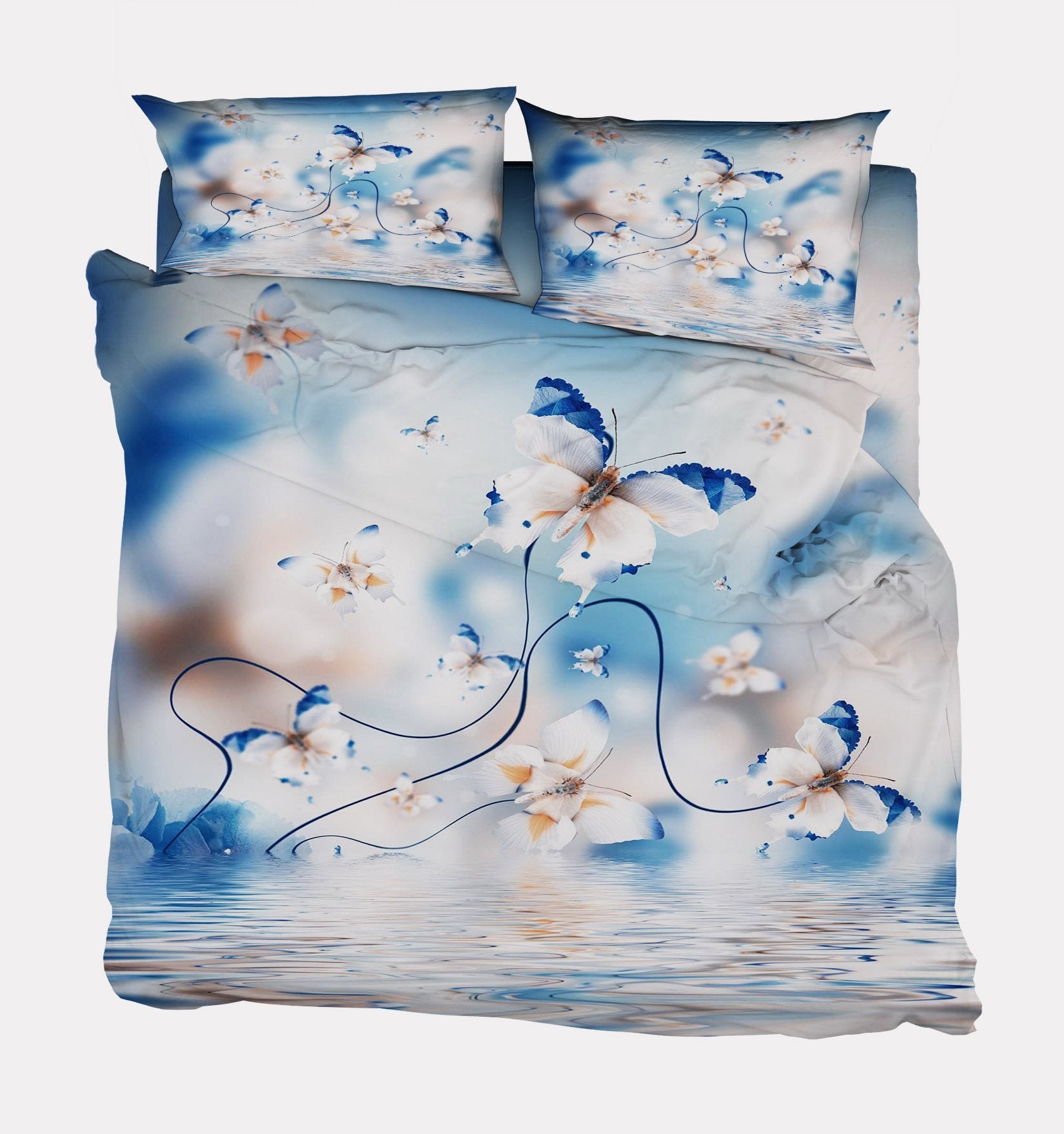 3D Sea Butterflies 105 Bed Pillowcases Quilt Wallpaper AJ Wallpaper