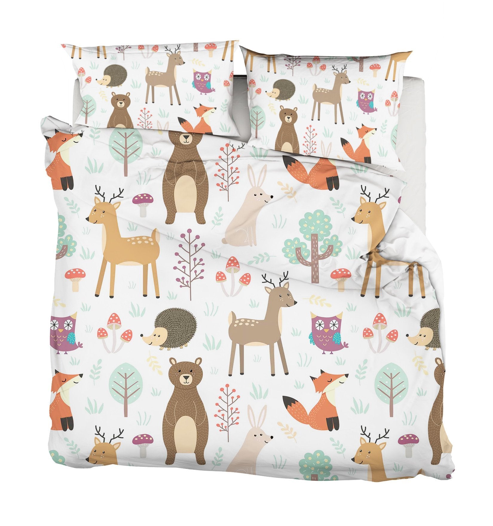 3D Fox Deer 059 Bed Pillowcases Quilt Wallpaper AJ Wallpaper