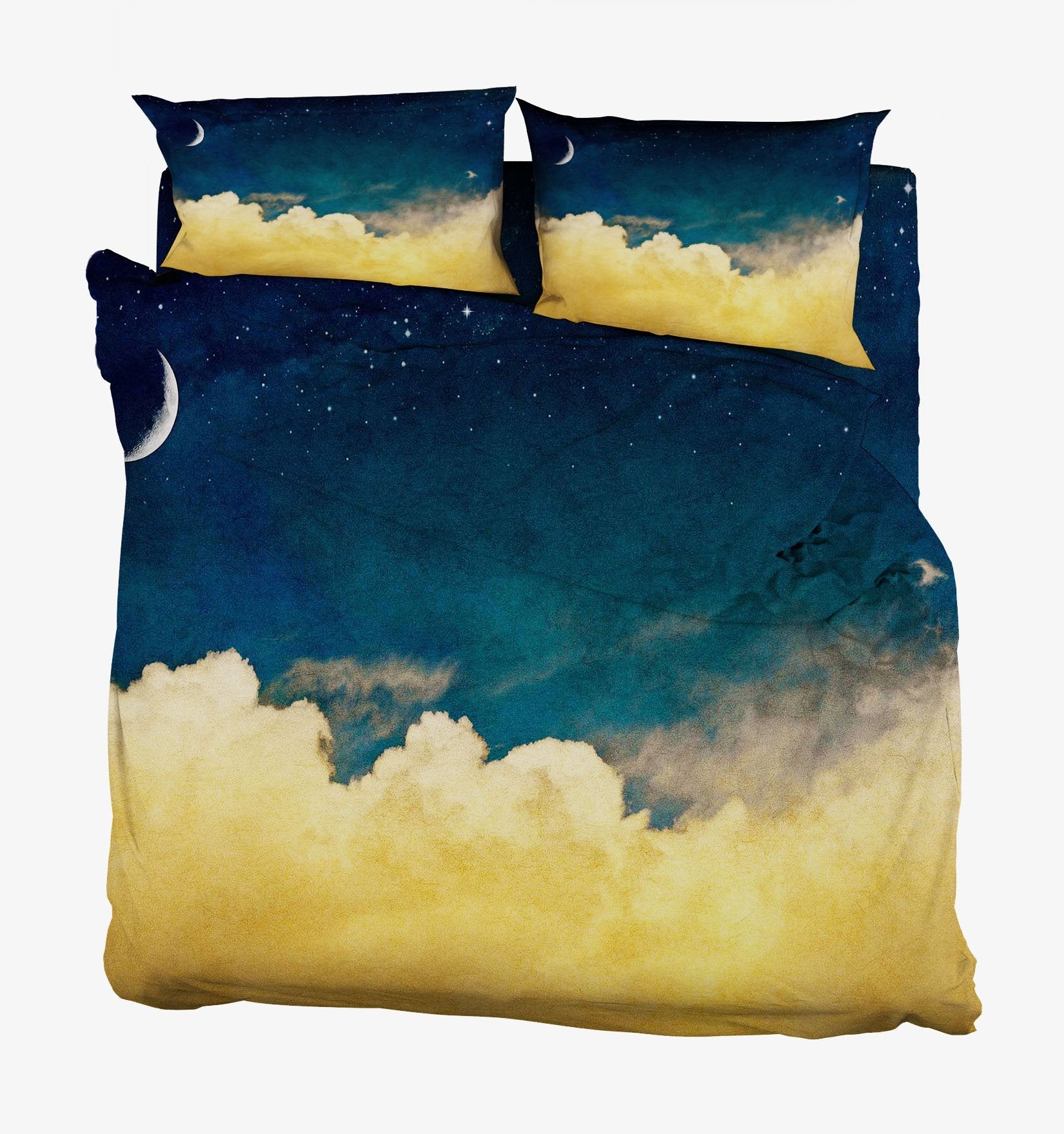 3D Stars Sky Clouds 100 Bed Pillowcases Quilt Wallpaper AJ Wallpaper