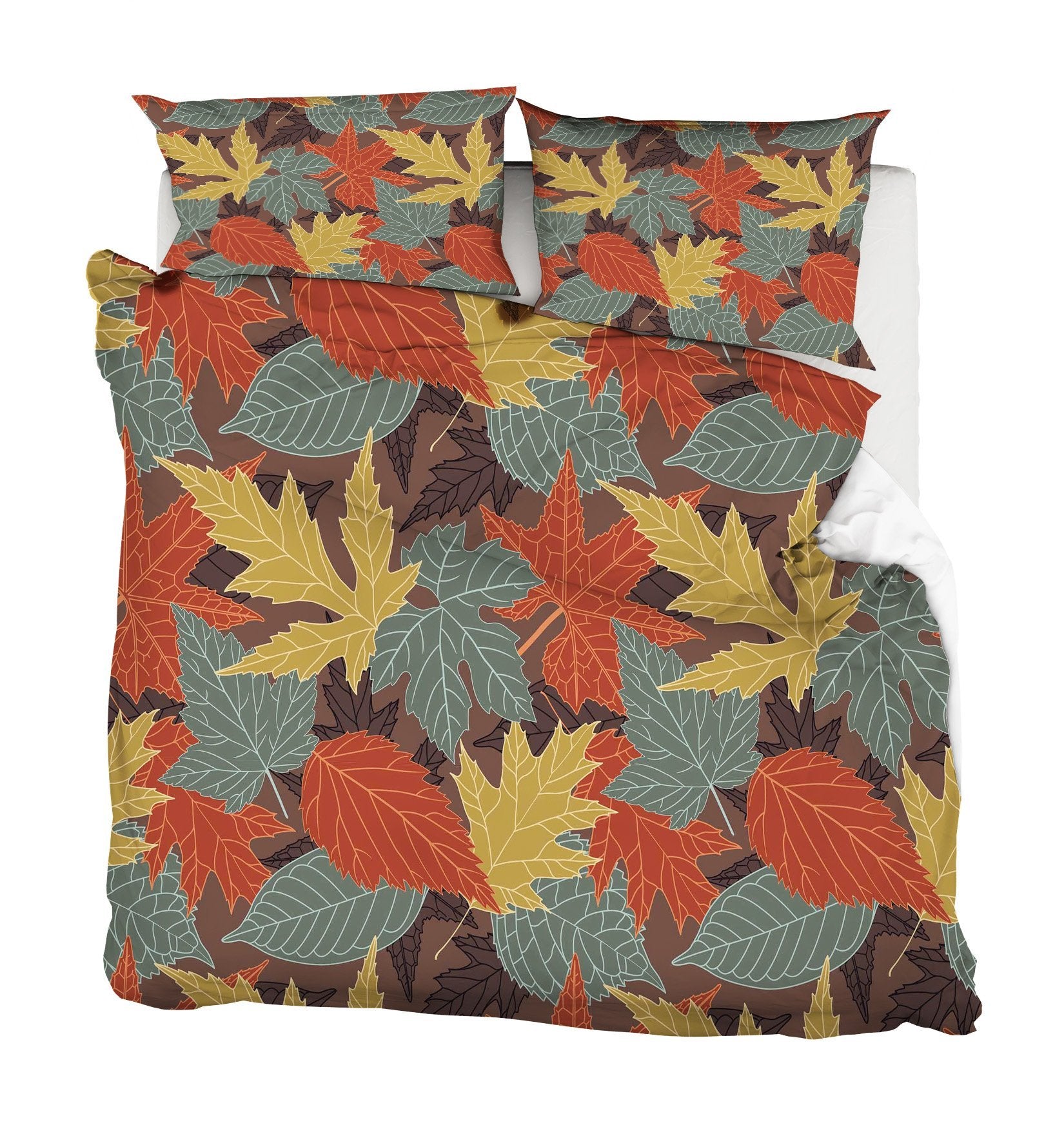 3D Maple Leaf 040 Bed Pillowcases Quilt Wallpaper AJ Wallpaper