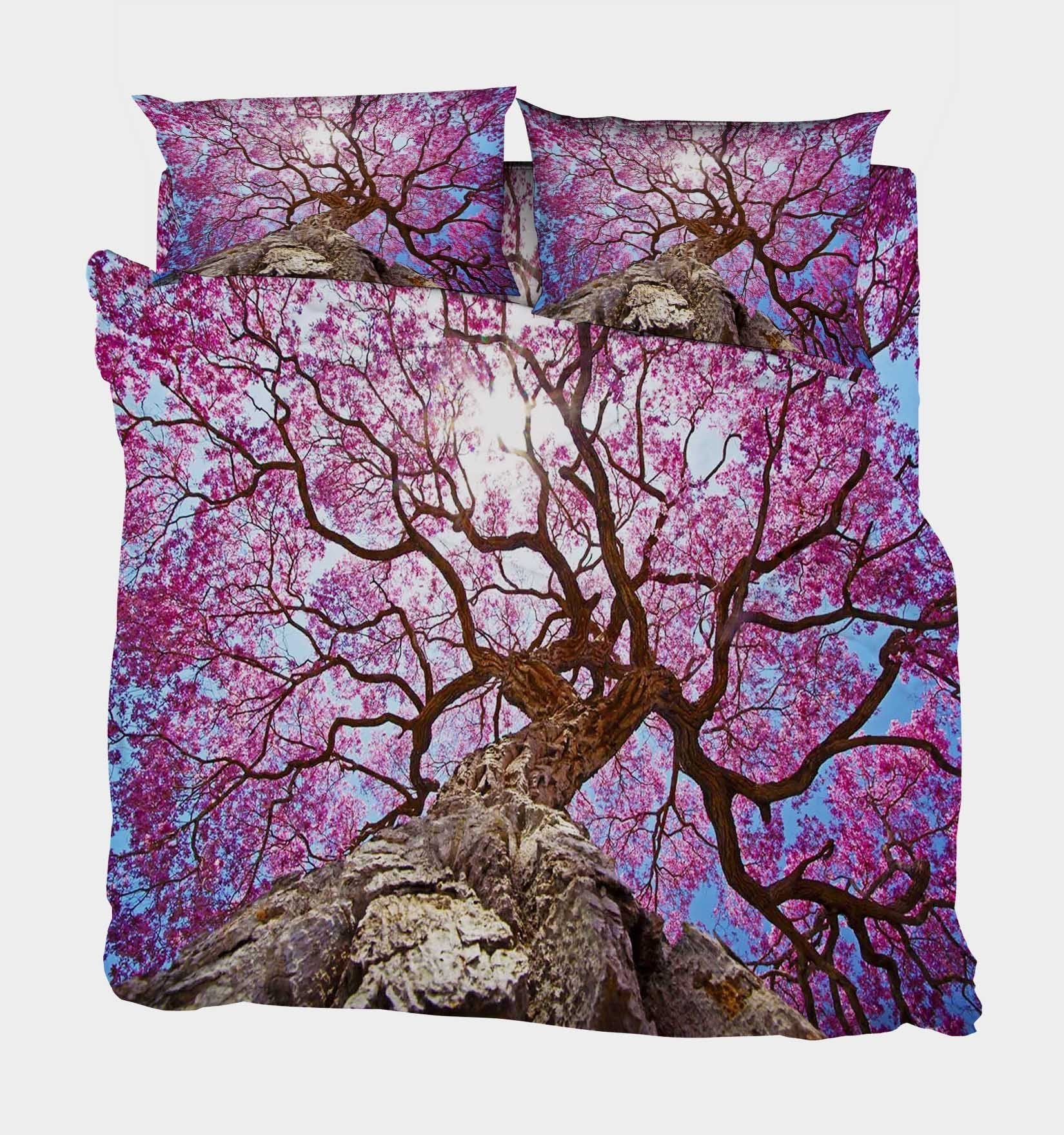3D Pretty Tree 8 Bed Pillowcases Quilt Wallpaper AJ Wallpaper