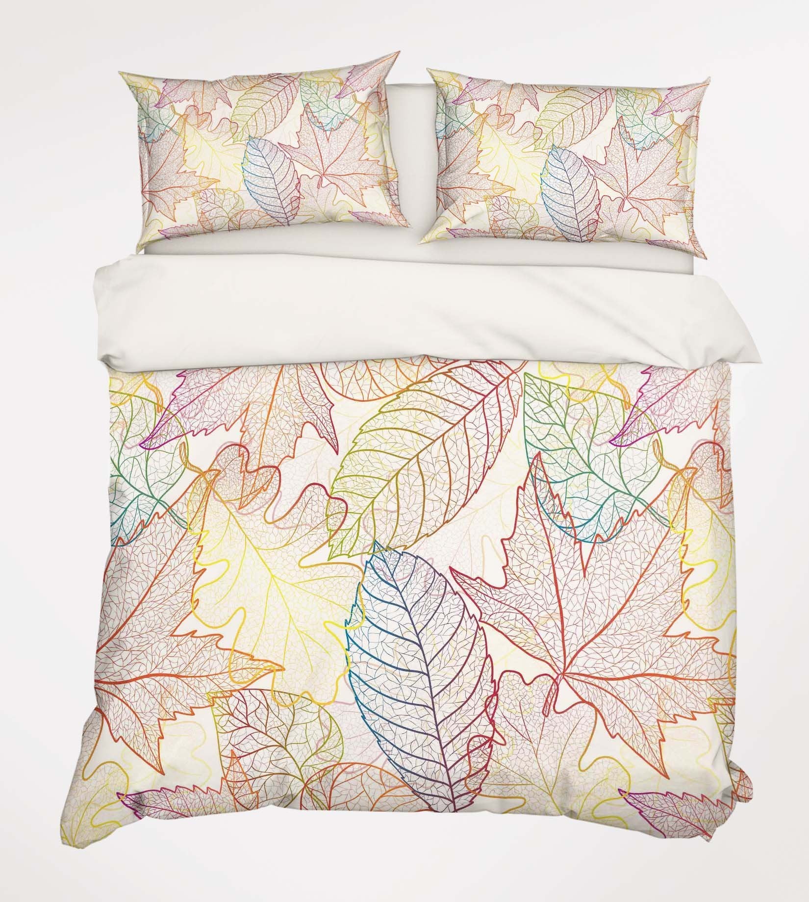 3D Leaves Vein Pattern 220 Bed Pillowcases Quilt Wallpaper AJ Wallpaper