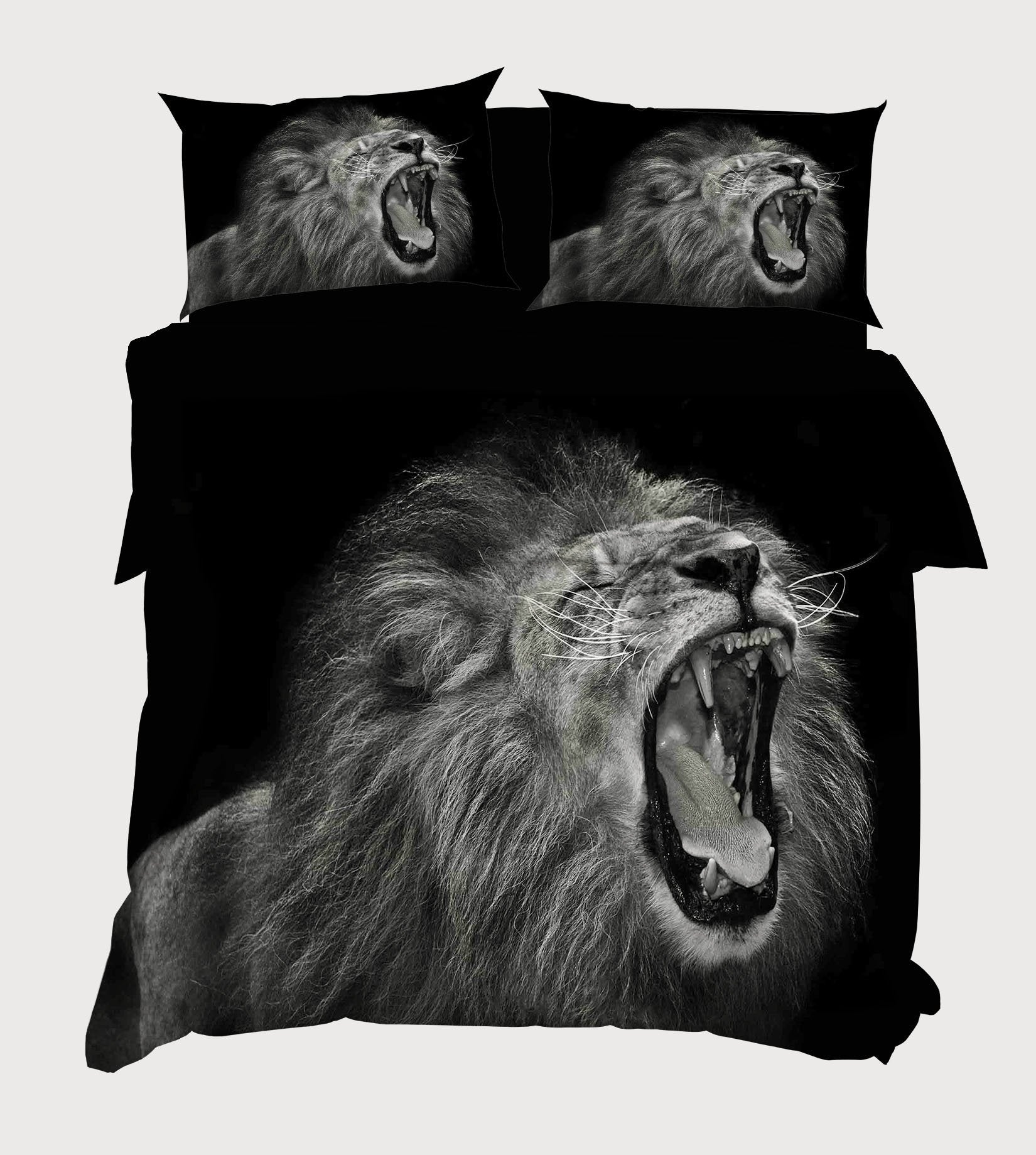 3D Funny Lion 73 Bed Pillowcases Quilt Wallpaper AJ Wallpaper