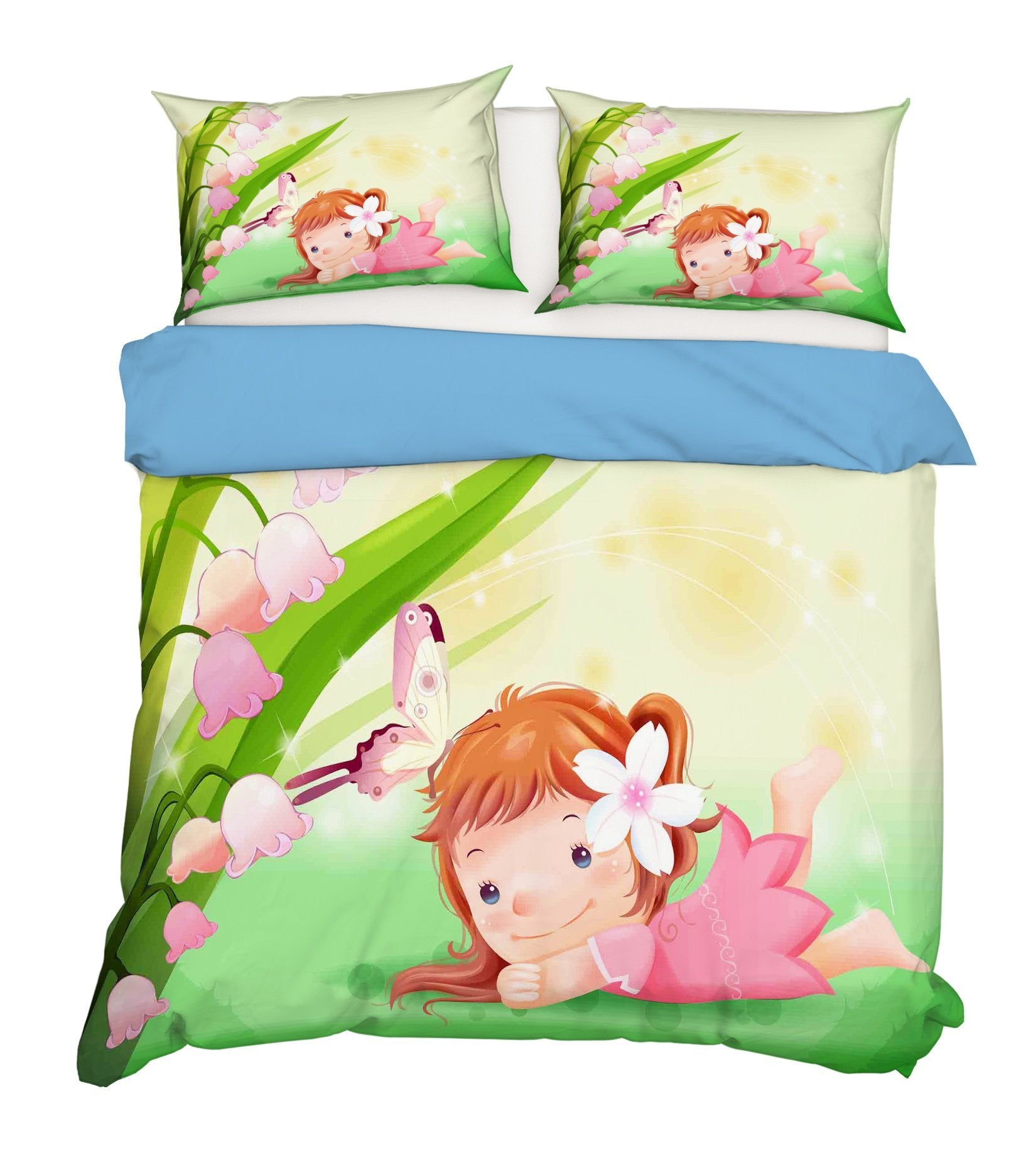 3D Cartoon Girl 095 Bed Pillowcases Quilt Wallpaper AJ Wallpaper