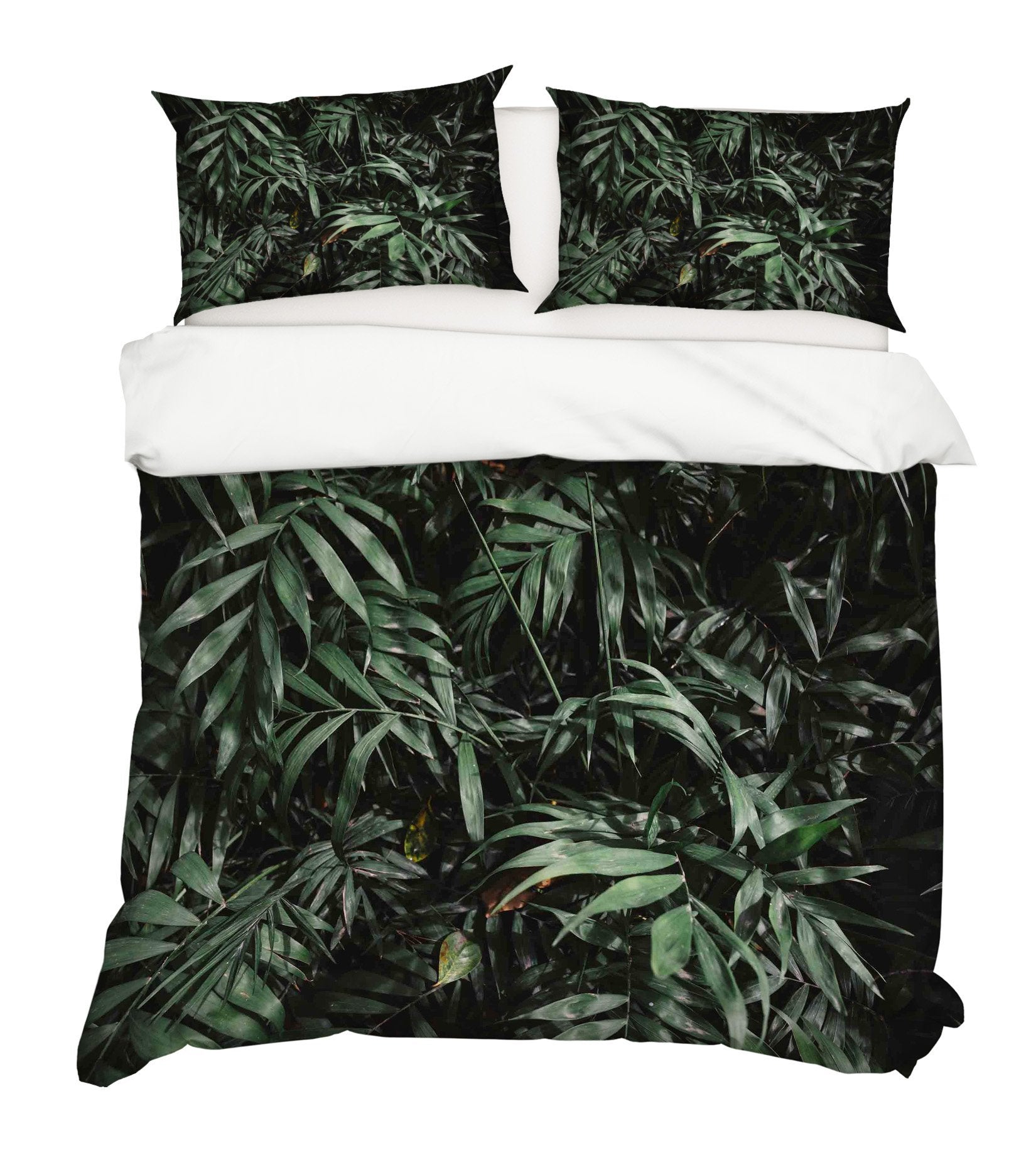 3D Green Leaf 101 Bed Pillowcases Quilt Wallpaper AJ Wallpaper
