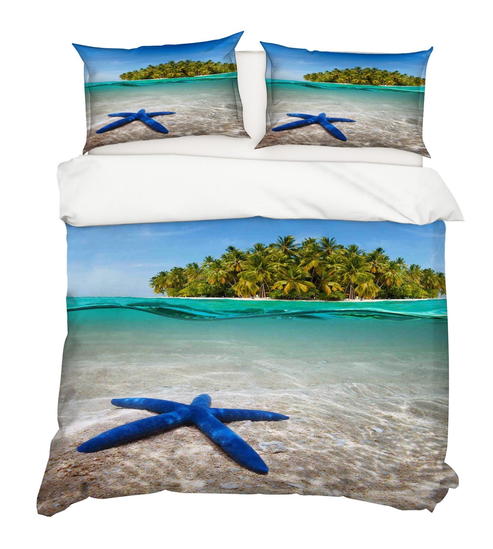 3D Blue Starfish 167 Bed Pillowcases Quilt Wallpaper AJ Wallpaper