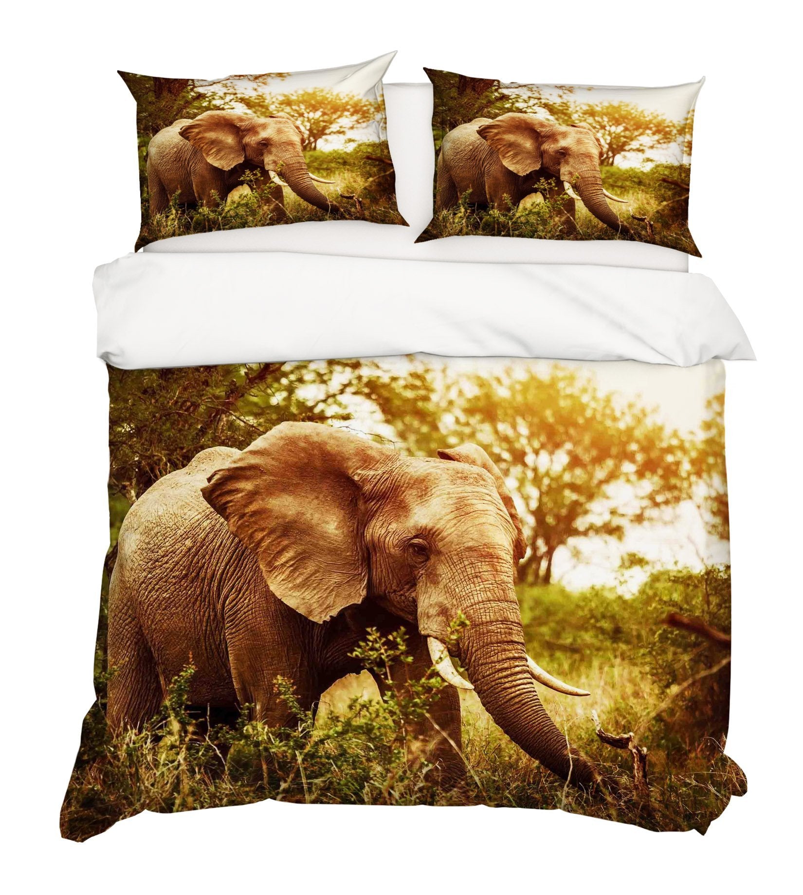 3D Sunshine Elephant 149 Bed Pillowcases Quilt Wallpaper AJ Wallpaper