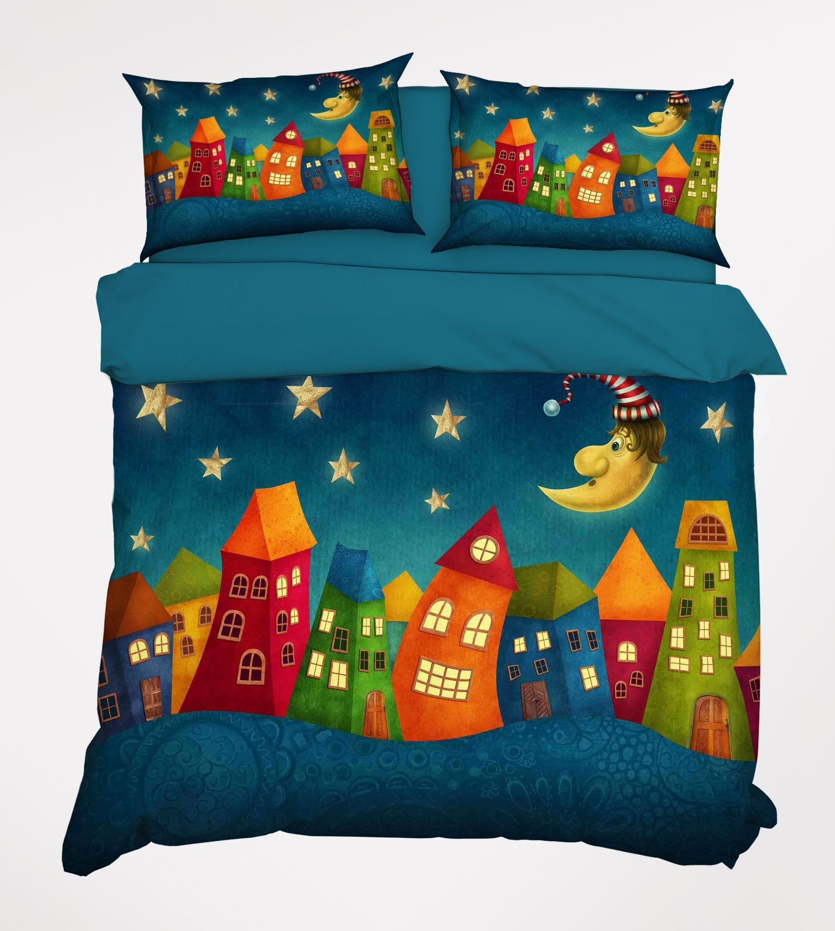3D Lovely Cartoon Houses 130 Bed Pillowcases Quilt Wallpaper AJ Wallpaper