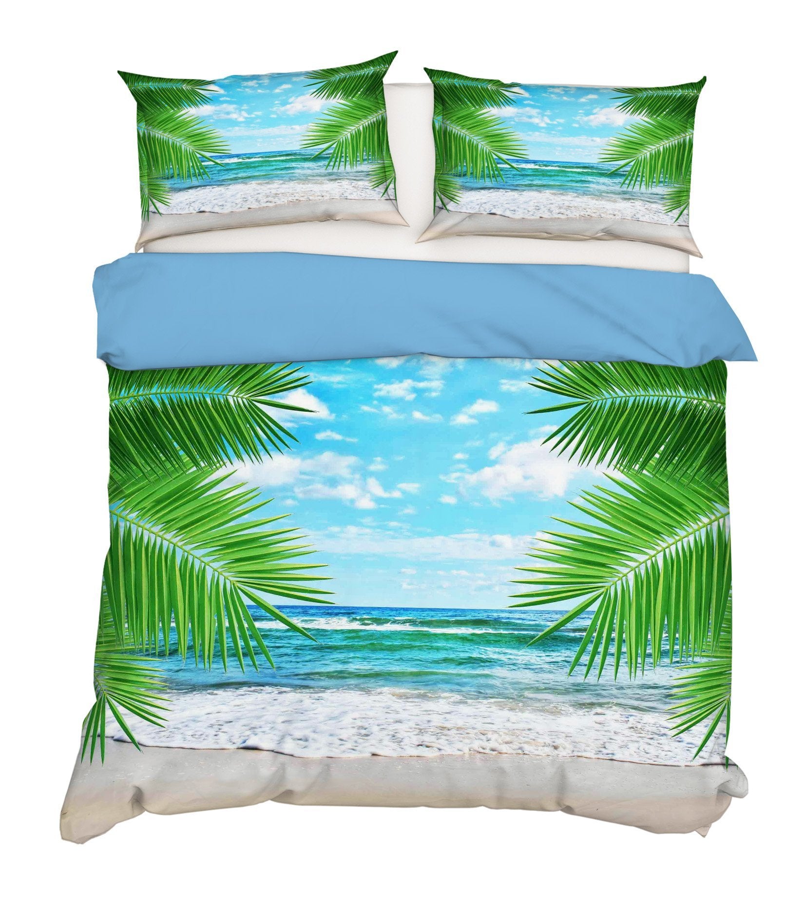 3D Coconut Beach 086 Bed Pillowcases Quilt Wallpaper AJ Wallpaper