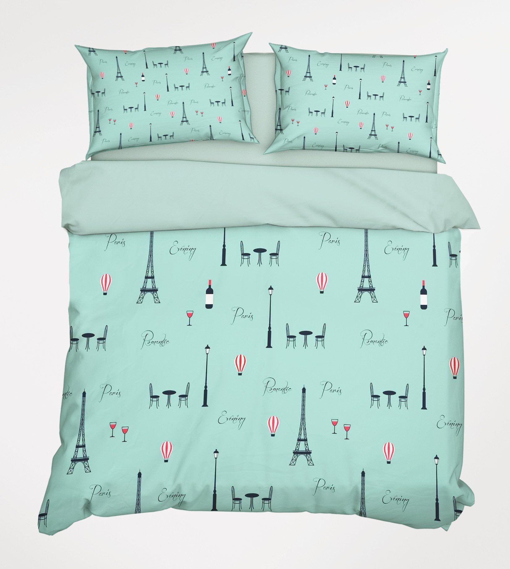 3D Eiffel Tower Pattern 202 Bed Pillowcases Quilt Wallpaper AJ Wallpaper