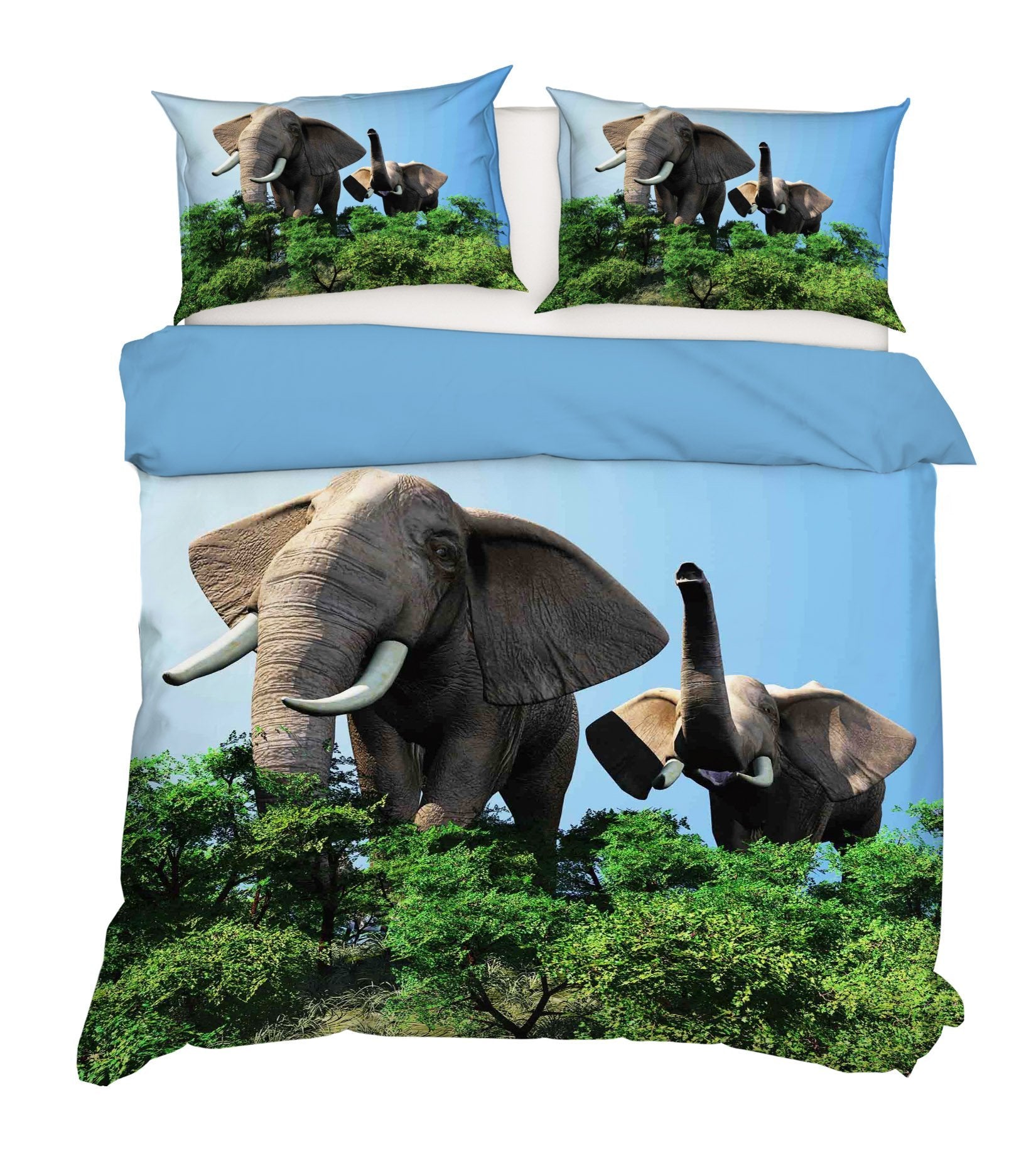 3D Elephant Mountain 003 Bed Pillowcases Quilt Wallpaper AJ Wallpaper