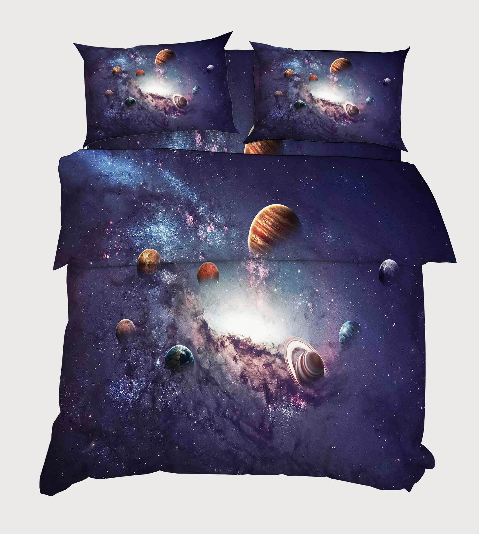 3D Space Planets 45 Bed Pillowcases Quilt Wallpaper AJ Wallpaper