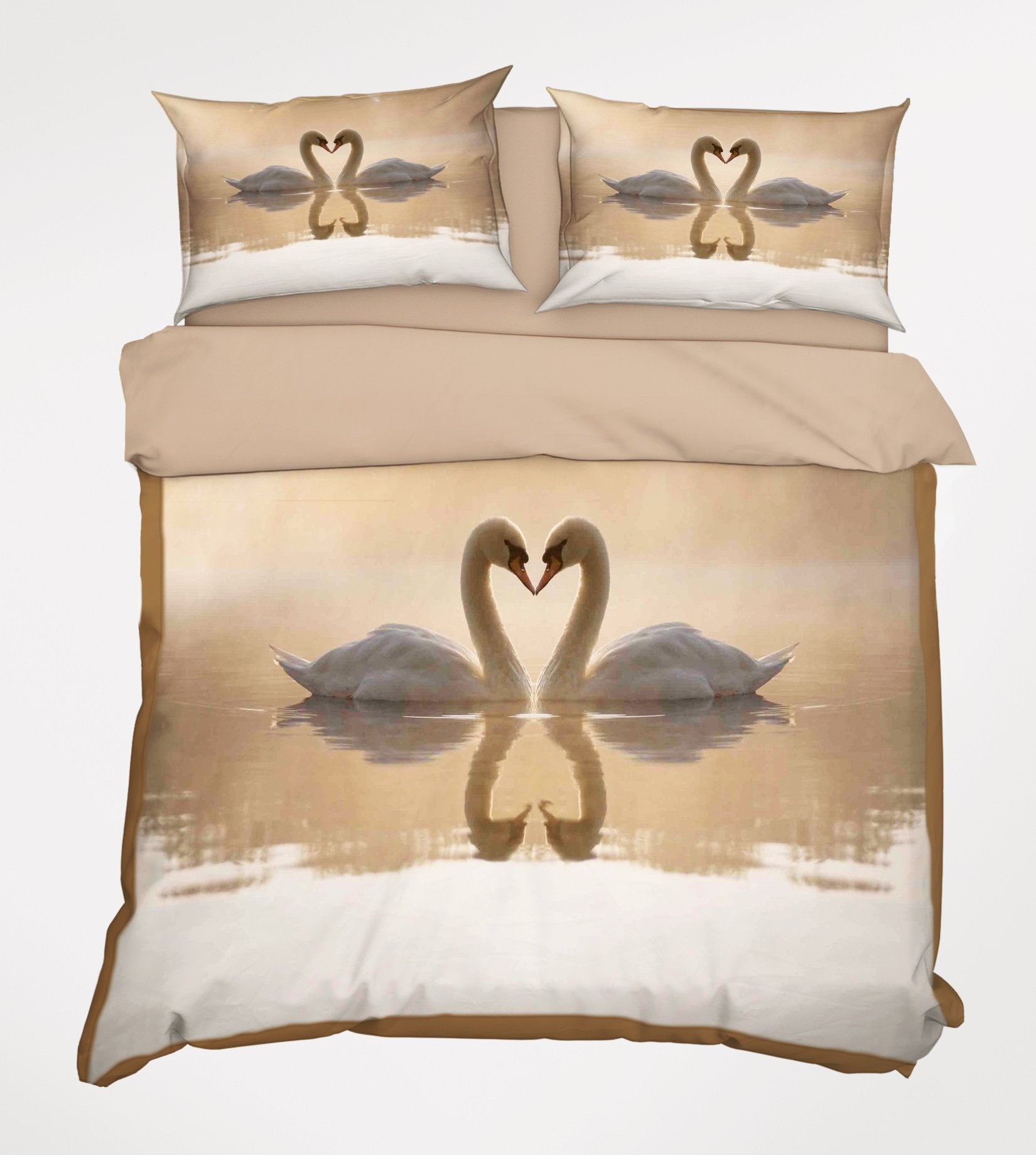 3D Sunset Goose 140 Bed Pillowcases Quilt Wallpaper AJ Wallpaper