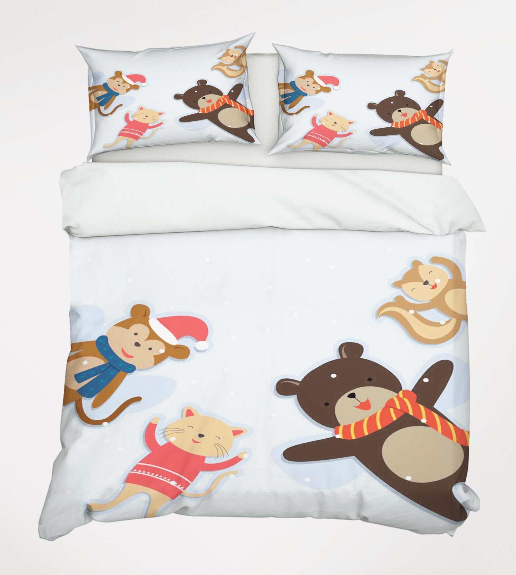 3D Lovely Animals Dolls 354 Bed Pillowcases Quilt Wallpaper AJ Wallpaper