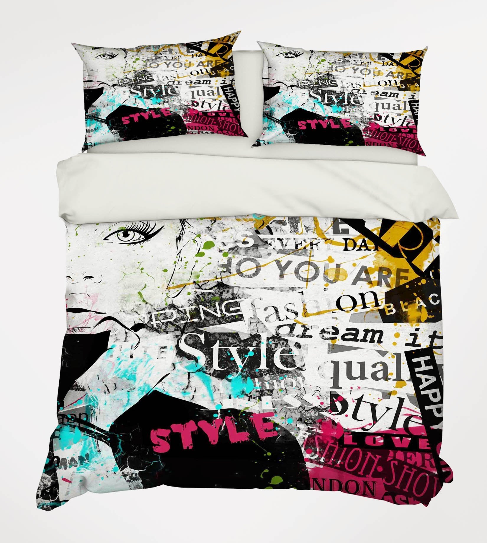 3D Graffiti Girl 183 Bed Pillowcases Quilt Wallpaper AJ Wallpaper