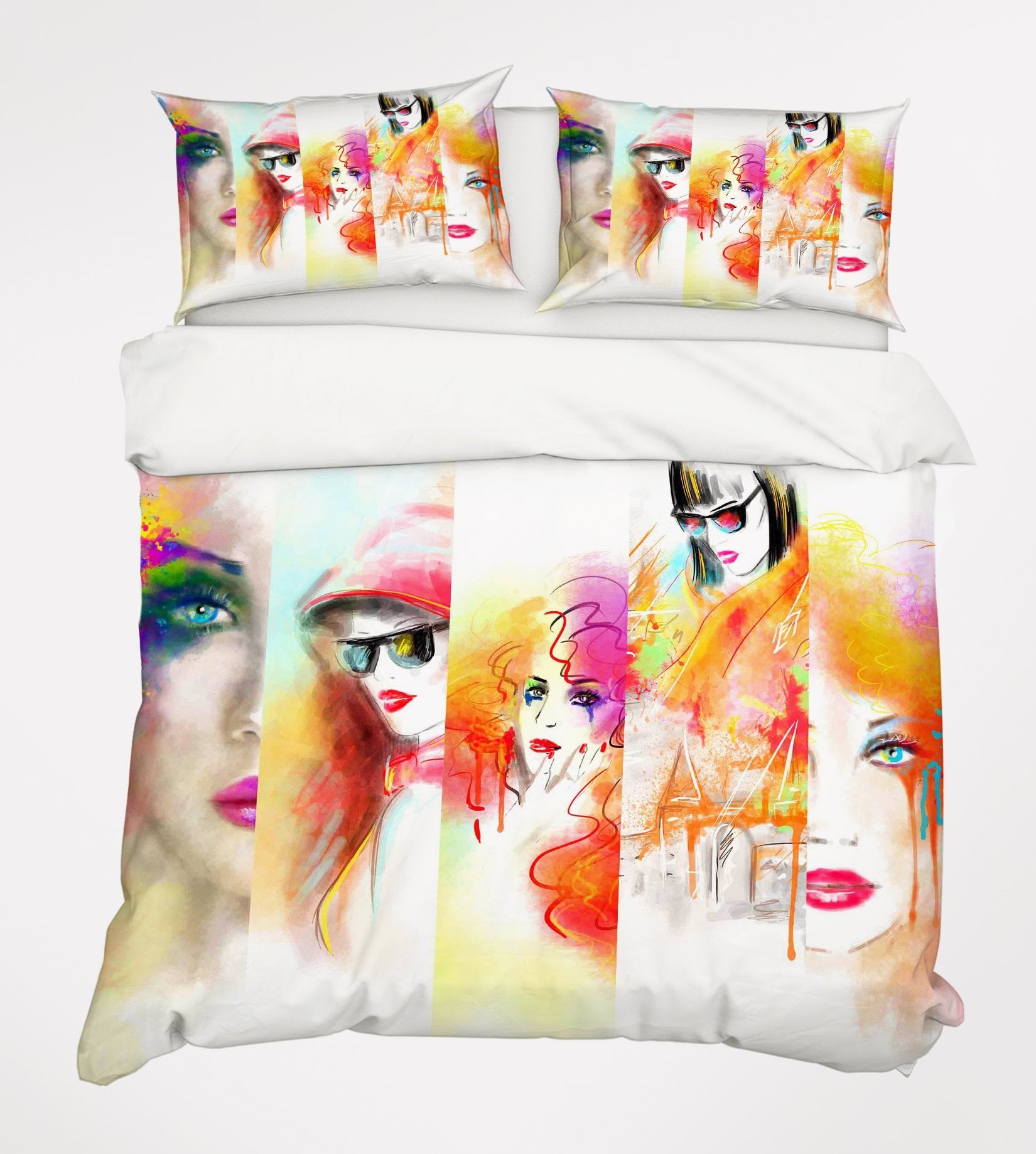 3D Graffiti Colored Women 191 Bed Pillowcases Quilt Wallpaper AJ Wallpaper