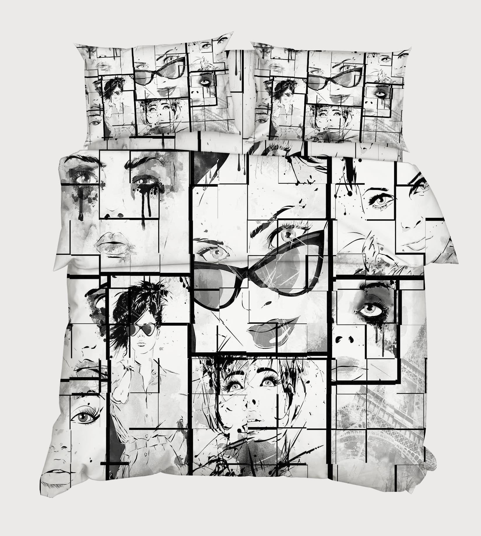 3D Graffiti Women 57 Bed Pillowcases Quilt Wallpaper AJ Wallpaper