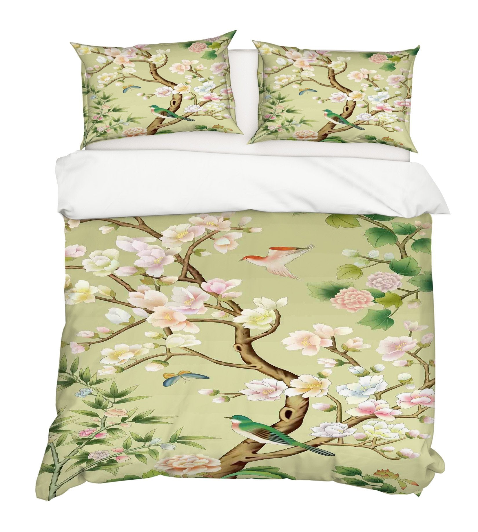 3D Flower Bird 195 Bed Pillowcases Quilt Wallpaper AJ Wallpaper