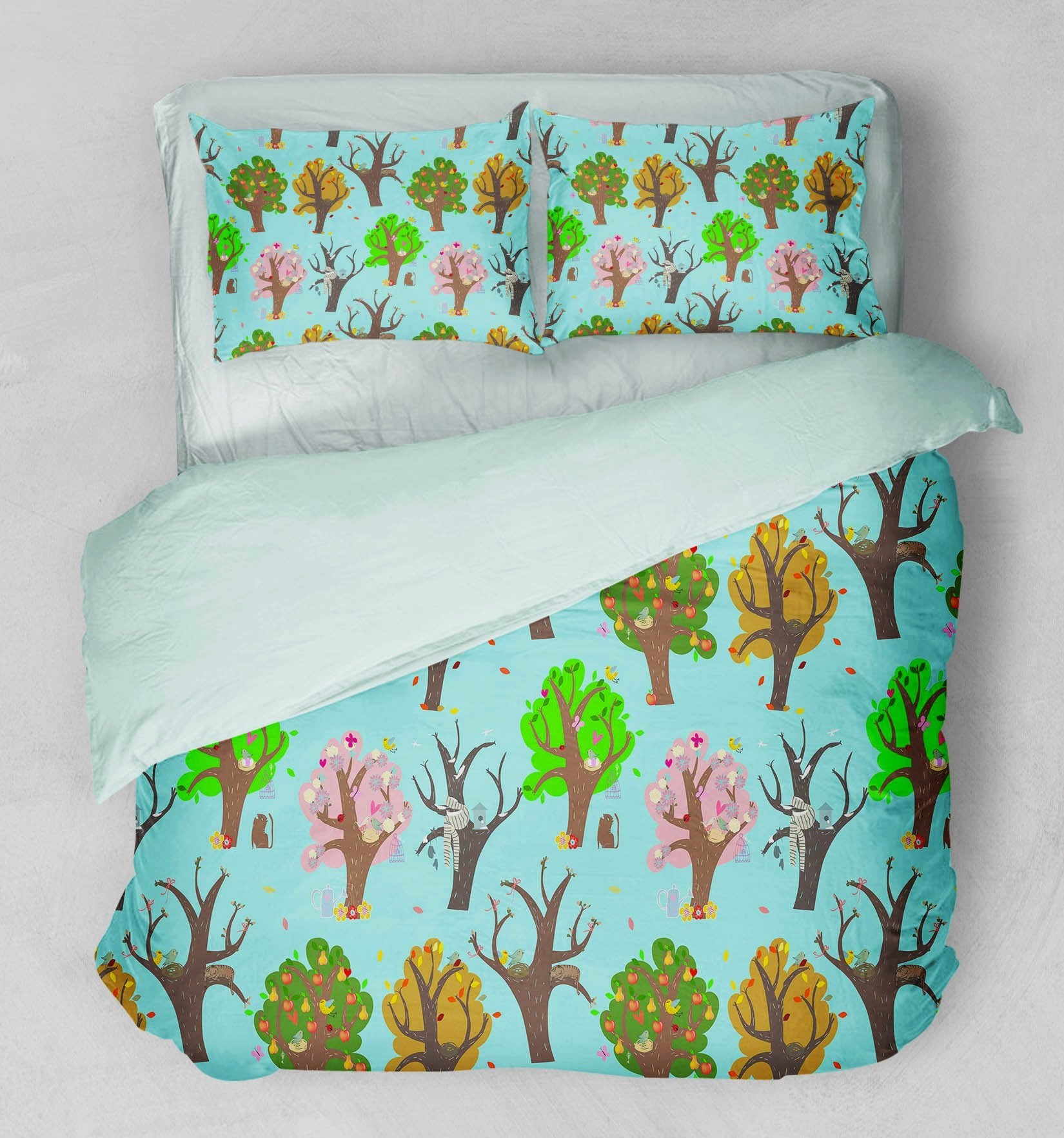 3D Fruit Trees Animals 199 Bed Pillowcases Quilt Wallpaper AJ Wallpaper