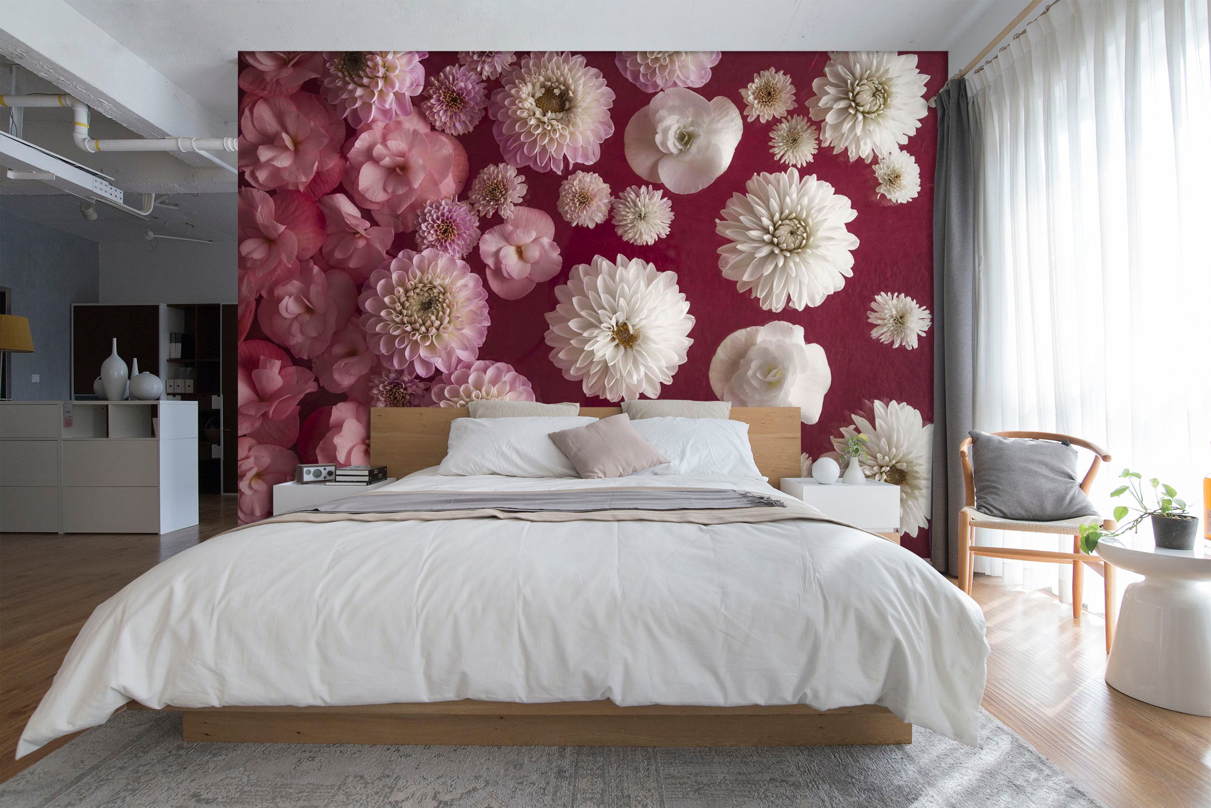 3D Peony Flower 009 Assaf Frank Wall Mural Wall Murals