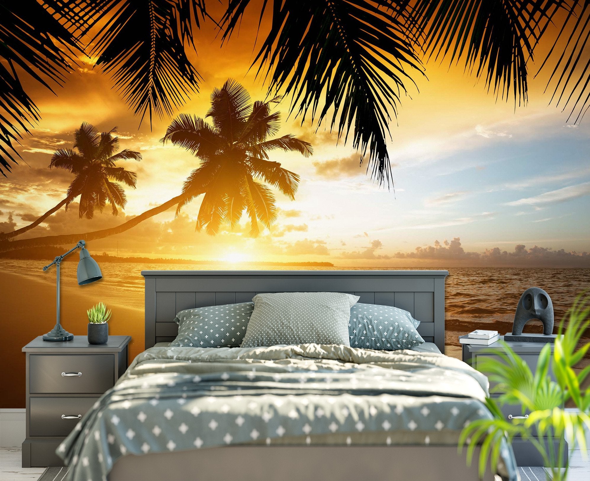 3D Beach Sunset 1751 Wall Murals Wallpaper AJ Wallpaper 2