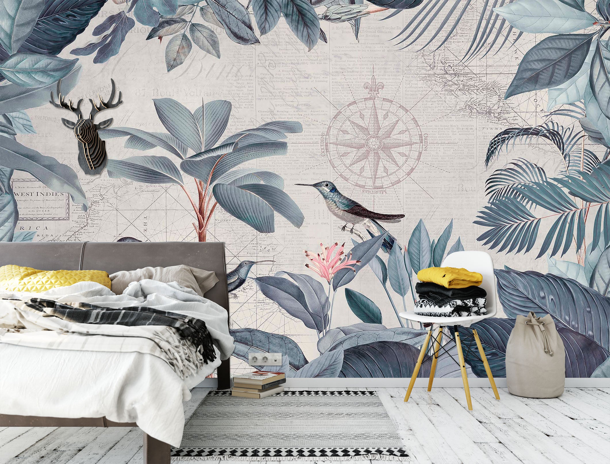 3D Forest Bird 1019 Andrea haase Wall Mural Wall Murals