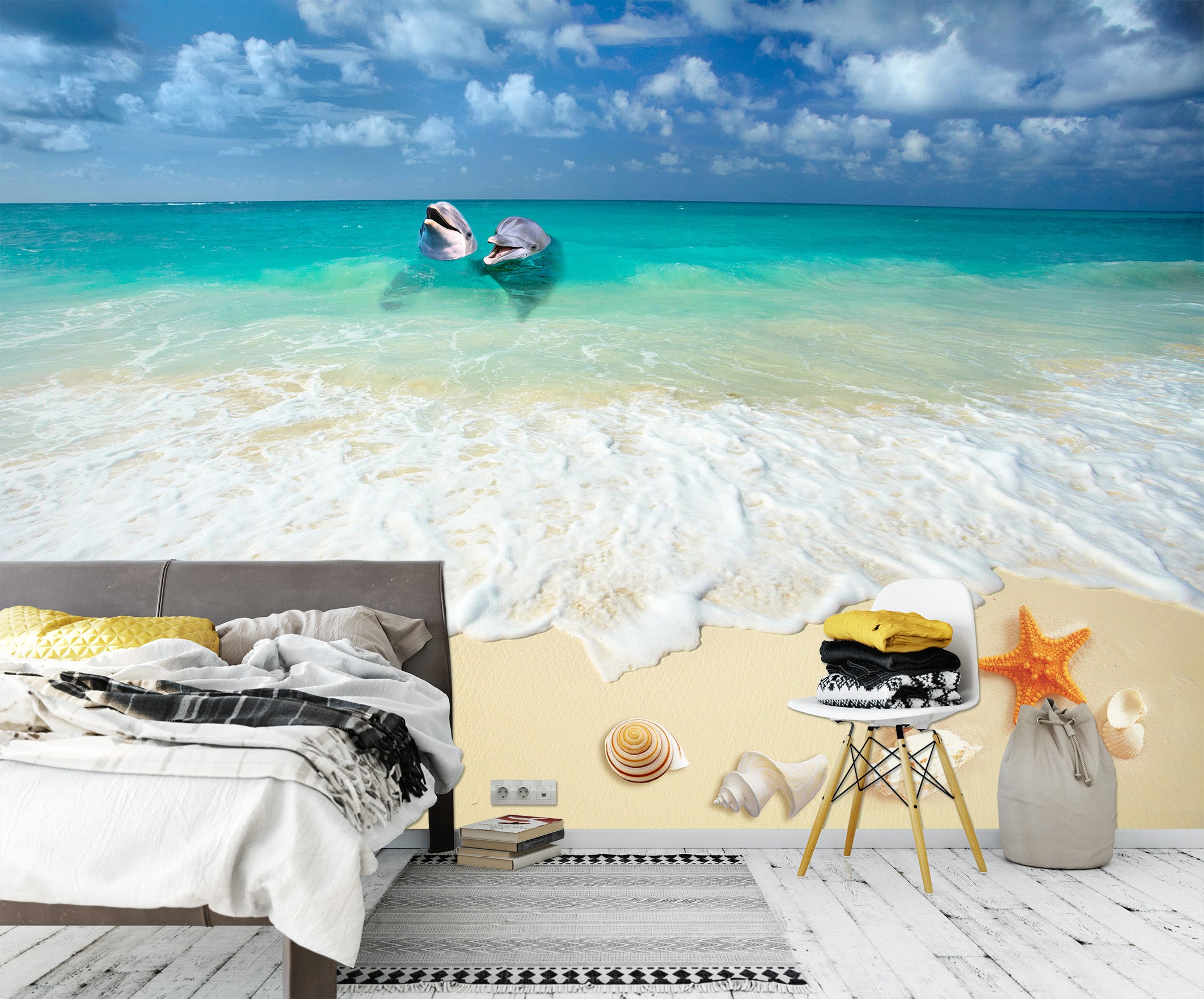 3D Beach Shells 1602 Wall Murals
