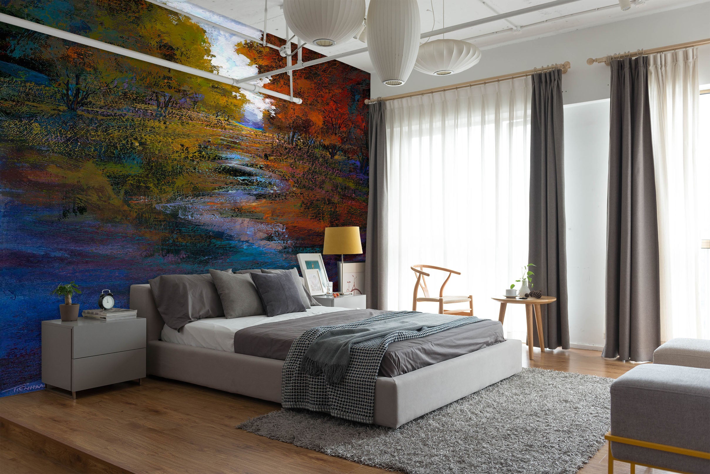 3D Stone Stream 1538 Michael Tienhaara Wall Mural Wall Murals