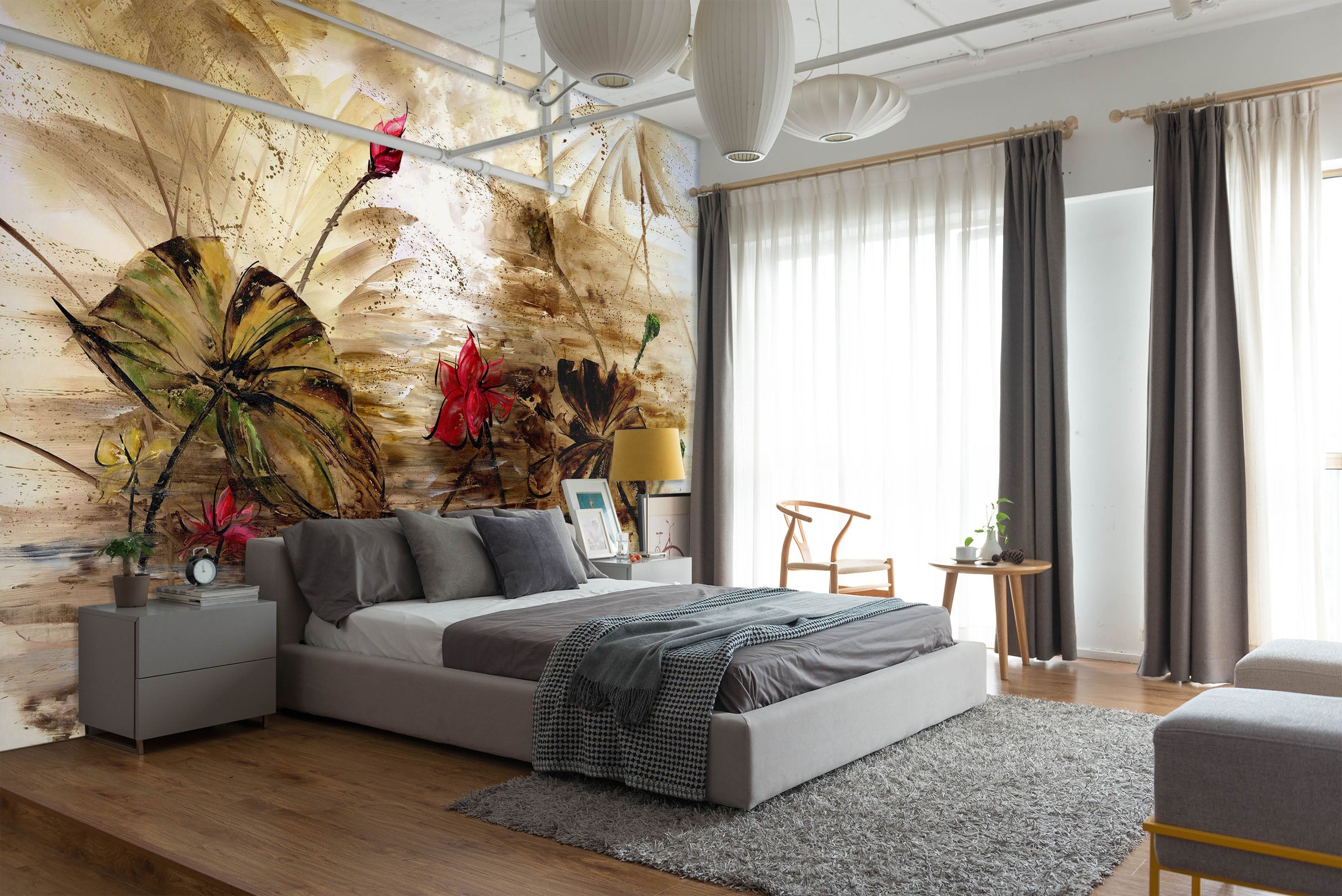 3D Lotus Leaf 1693 Wall Murals