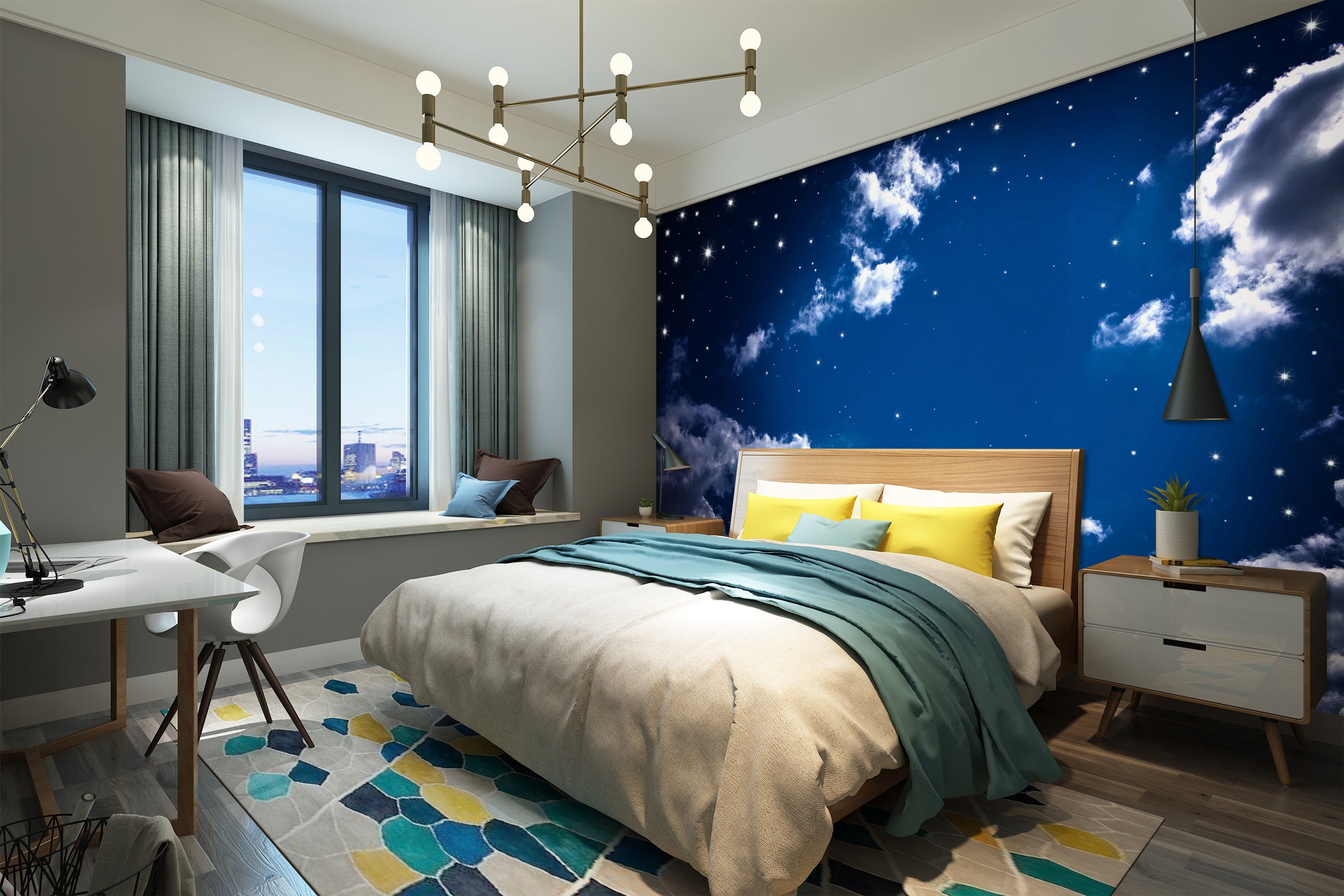 3D Starry Sky 1651 Wall Murals