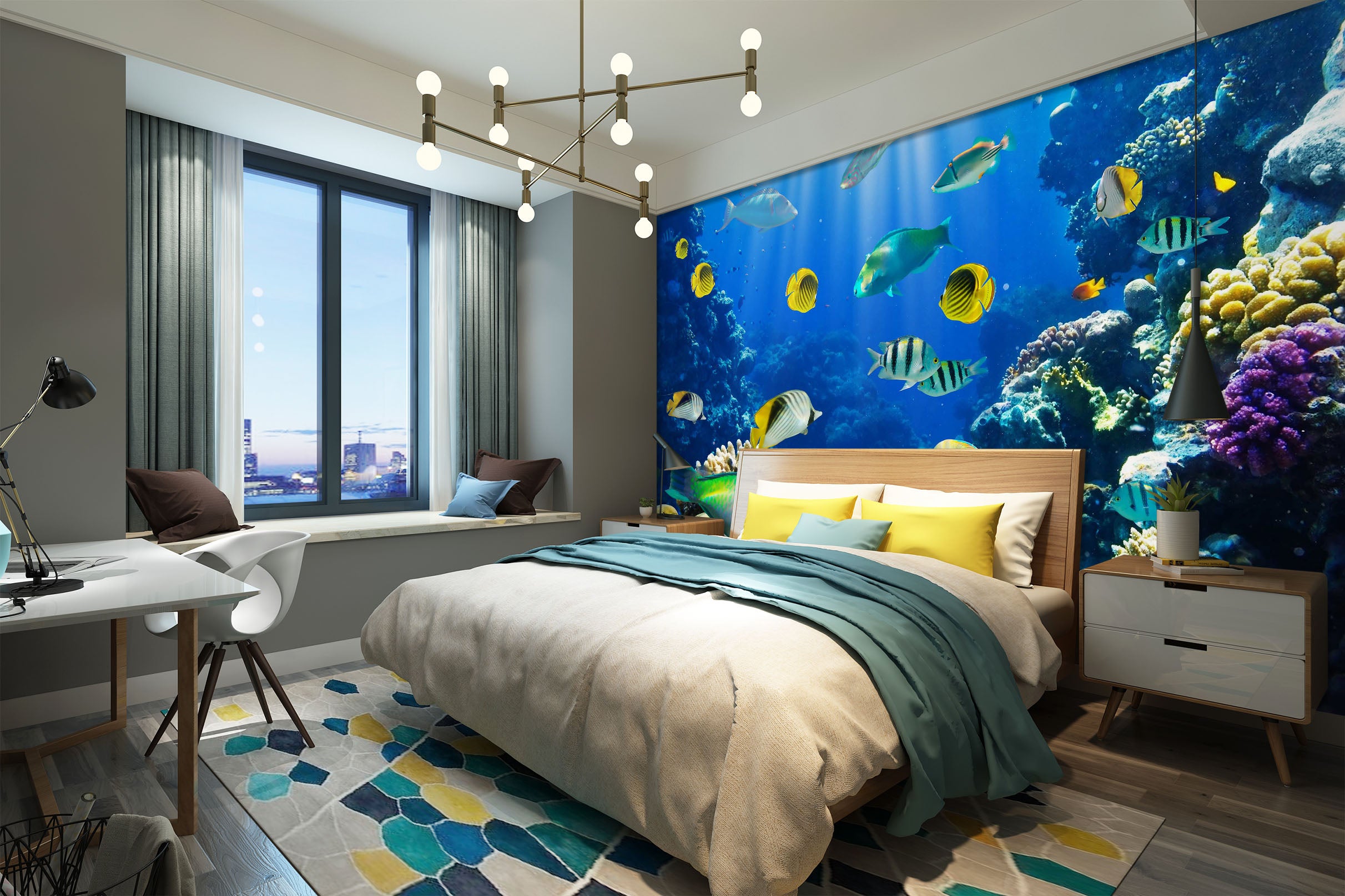 3D Undersea Fish 1705 Wall Murals