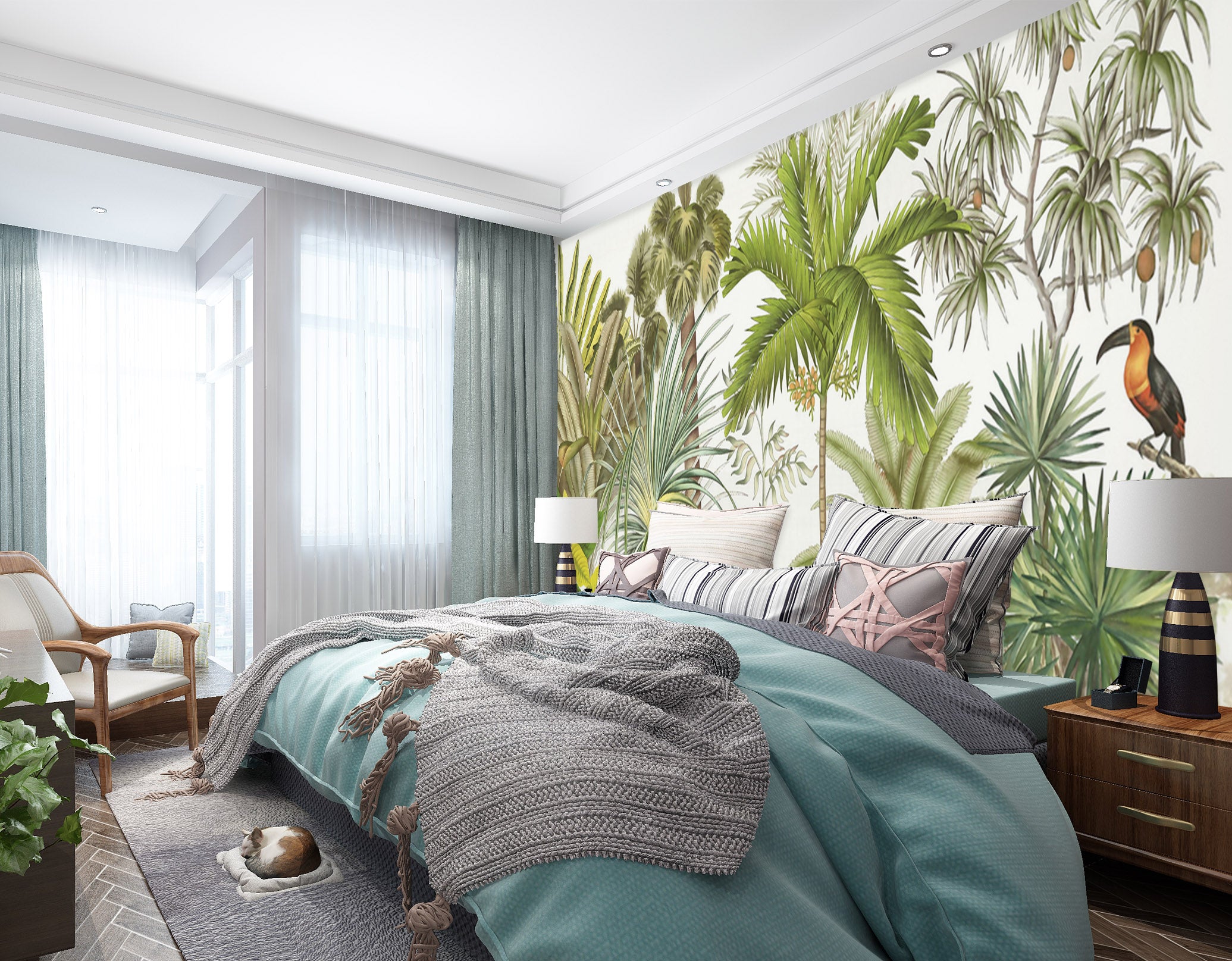 3D Forest Toucan 1520 Wall Murals