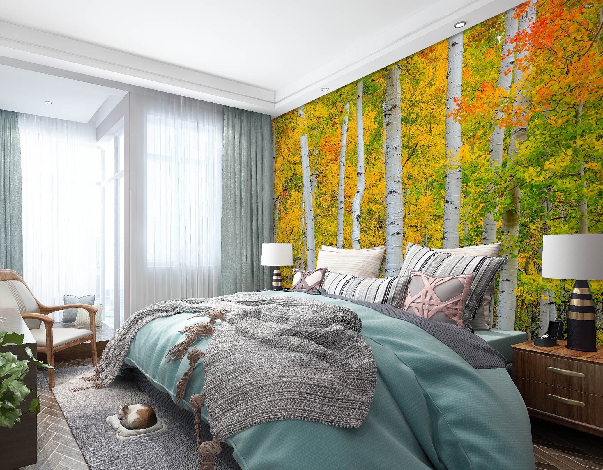 3D Autumn Forest 1439 Marco Carmassi Wall Mural Wall Murals