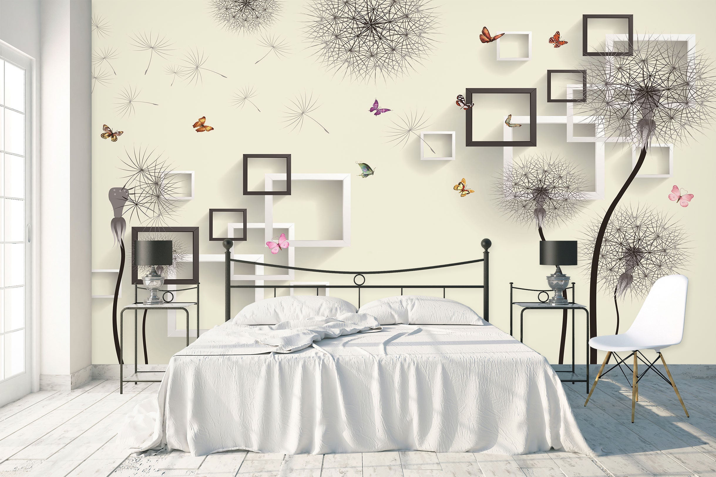 3D Modern Square 1543 Wall Murals