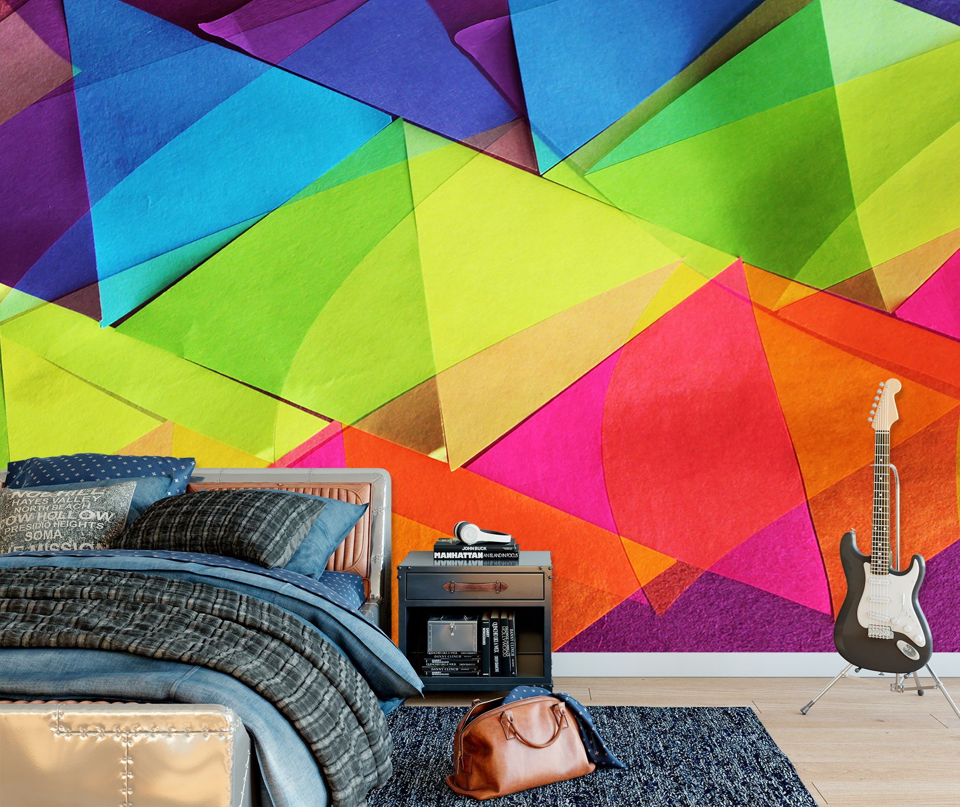 3D Colored Triangle 71088 Shandra Smith Wall Mural Wall Murals