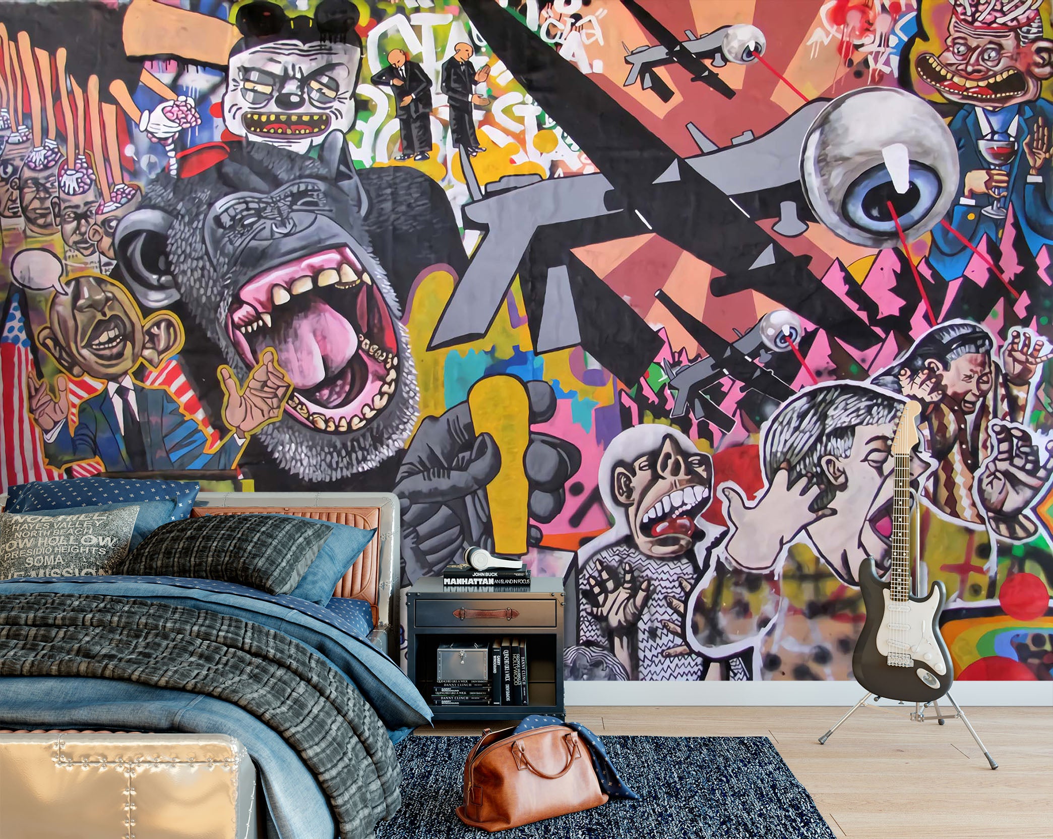 3D Doodle Gorilla 1736 Wall Murals