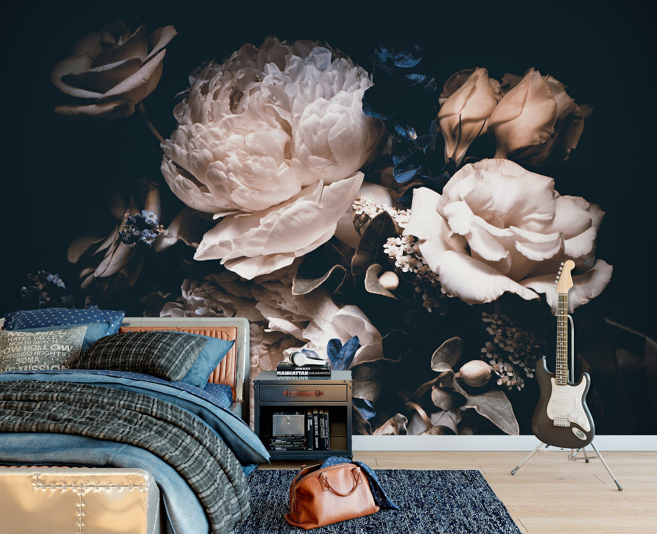 3D Vintage Flower 1678 Wall Murals